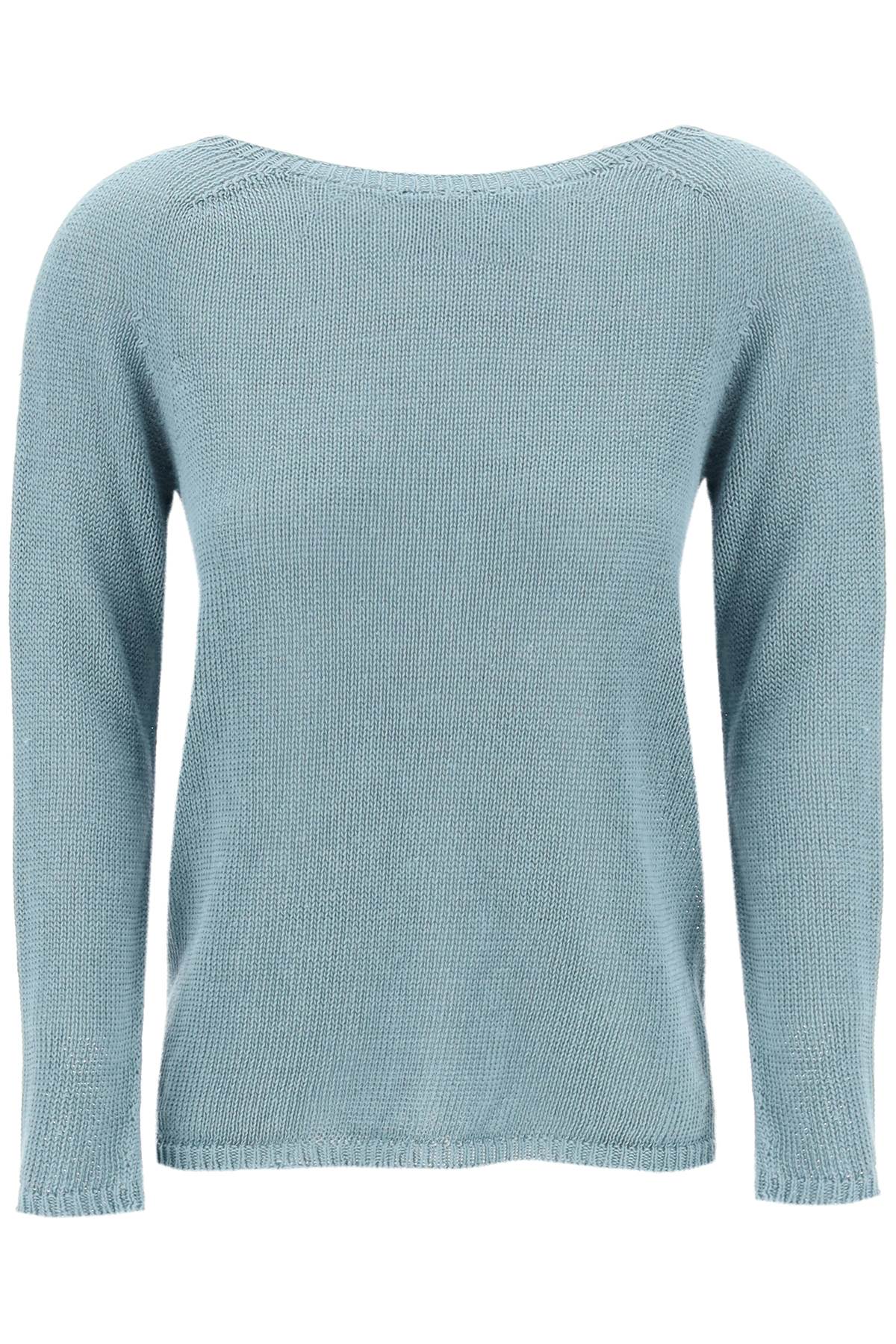 's Max Mara Lightweight Linen Knit Pullover By Giol In Light Blue