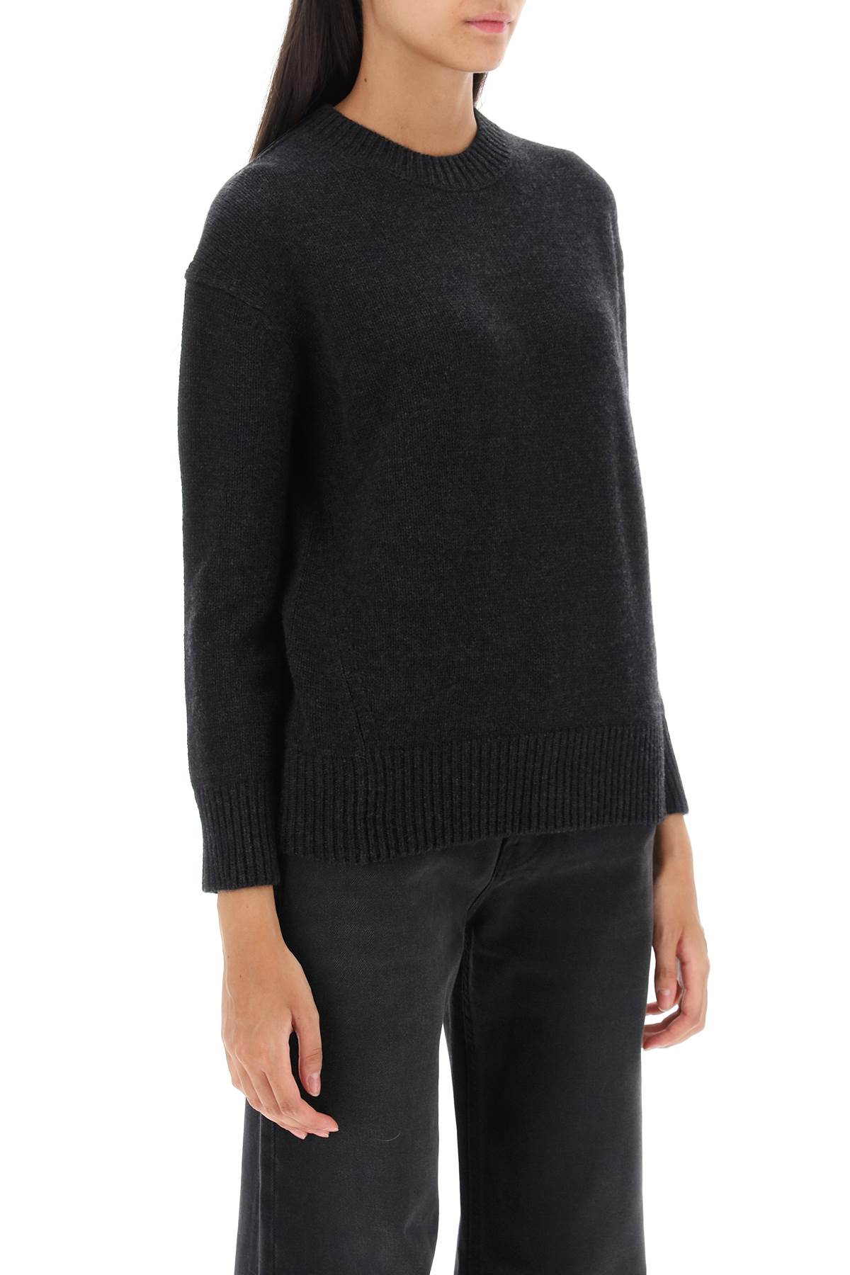 Shop 's Max Mara 'irlanda' Crew-neck Sweater In Wool And Cashmere In Grey