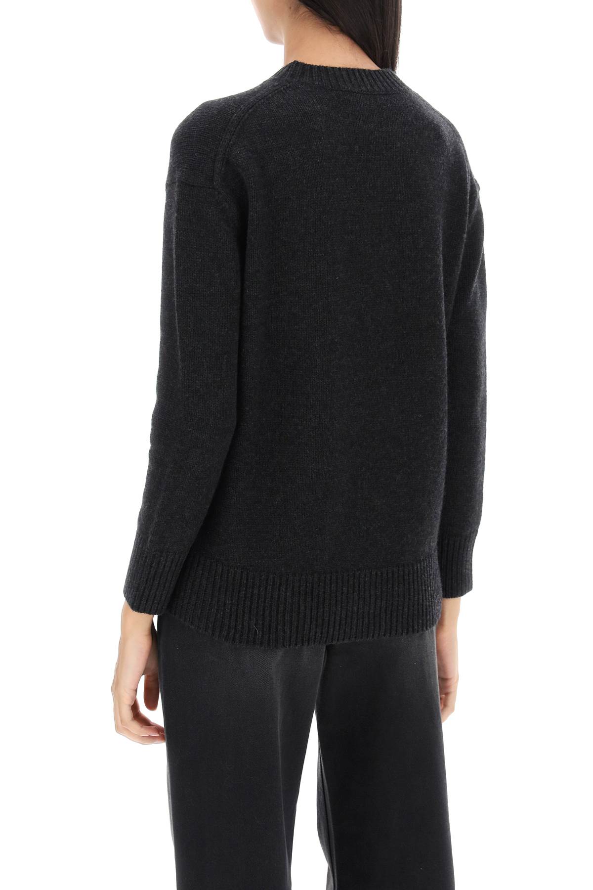 Shop 's Max Mara 'irlanda' Crew-neck Sweater In Wool And Cashmere In Grey