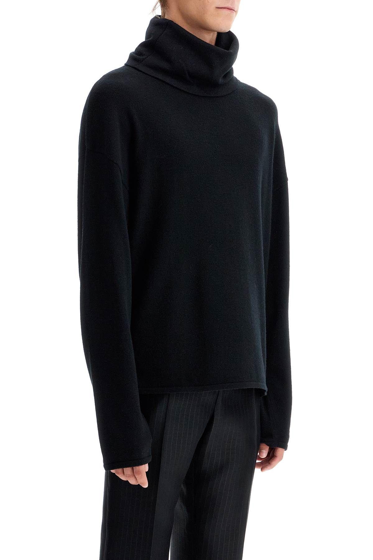 SAINT LAURENT HOODED PULLOVER SWEATER WITH 