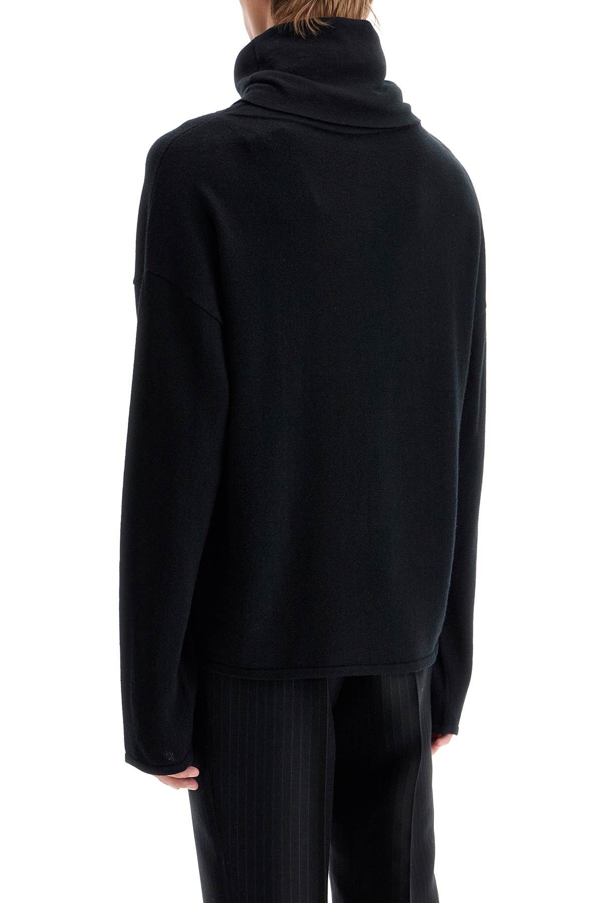 SAINT LAURENT HOODED PULLOVER SWEATER WITH 