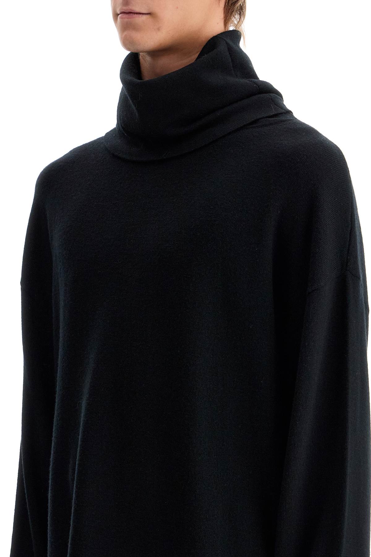 SAINT LAURENT HOODED PULLOVER SWEATER WITH 