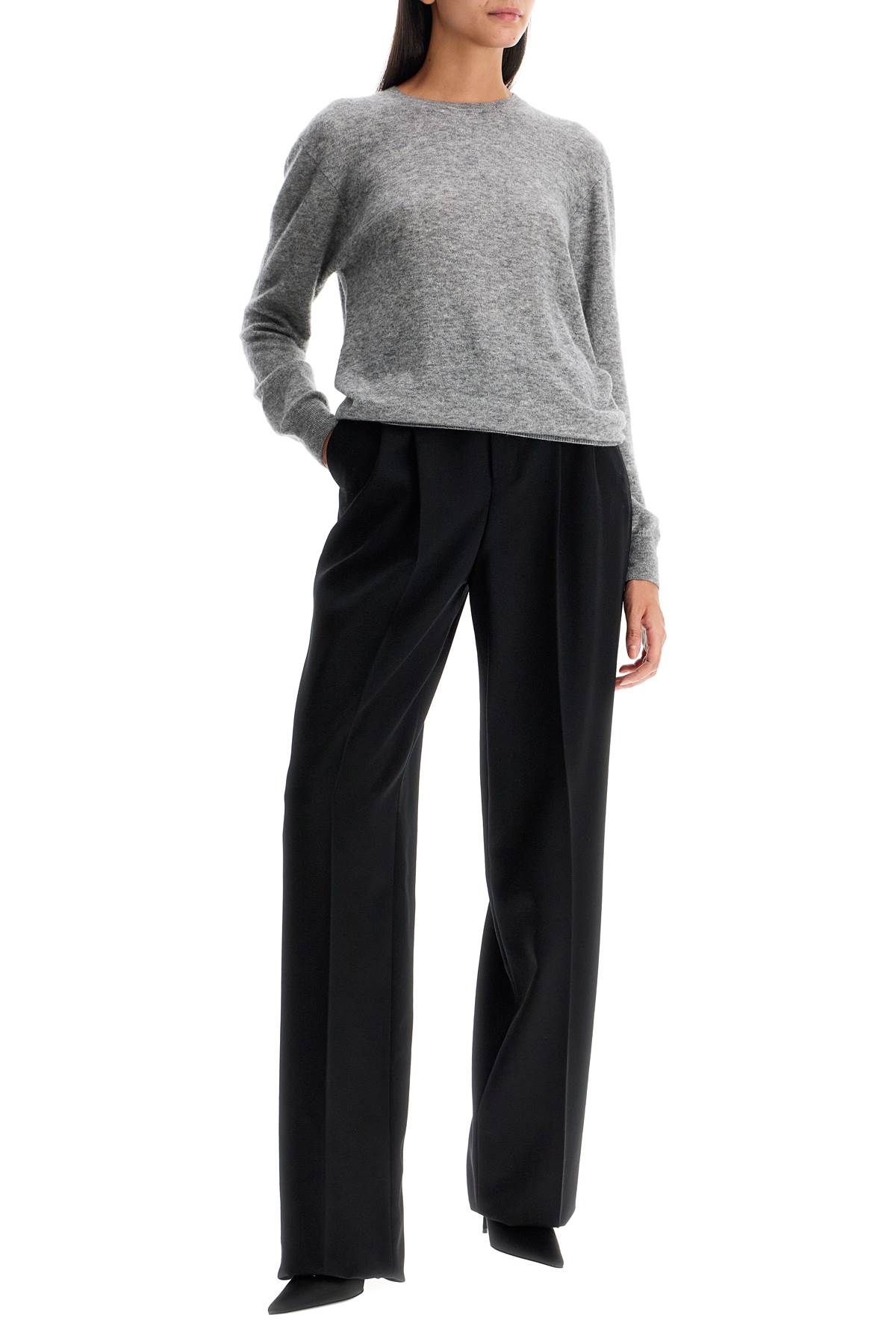 Shop Saint Laurent Cashmere And Silk Pullover Set In Grey