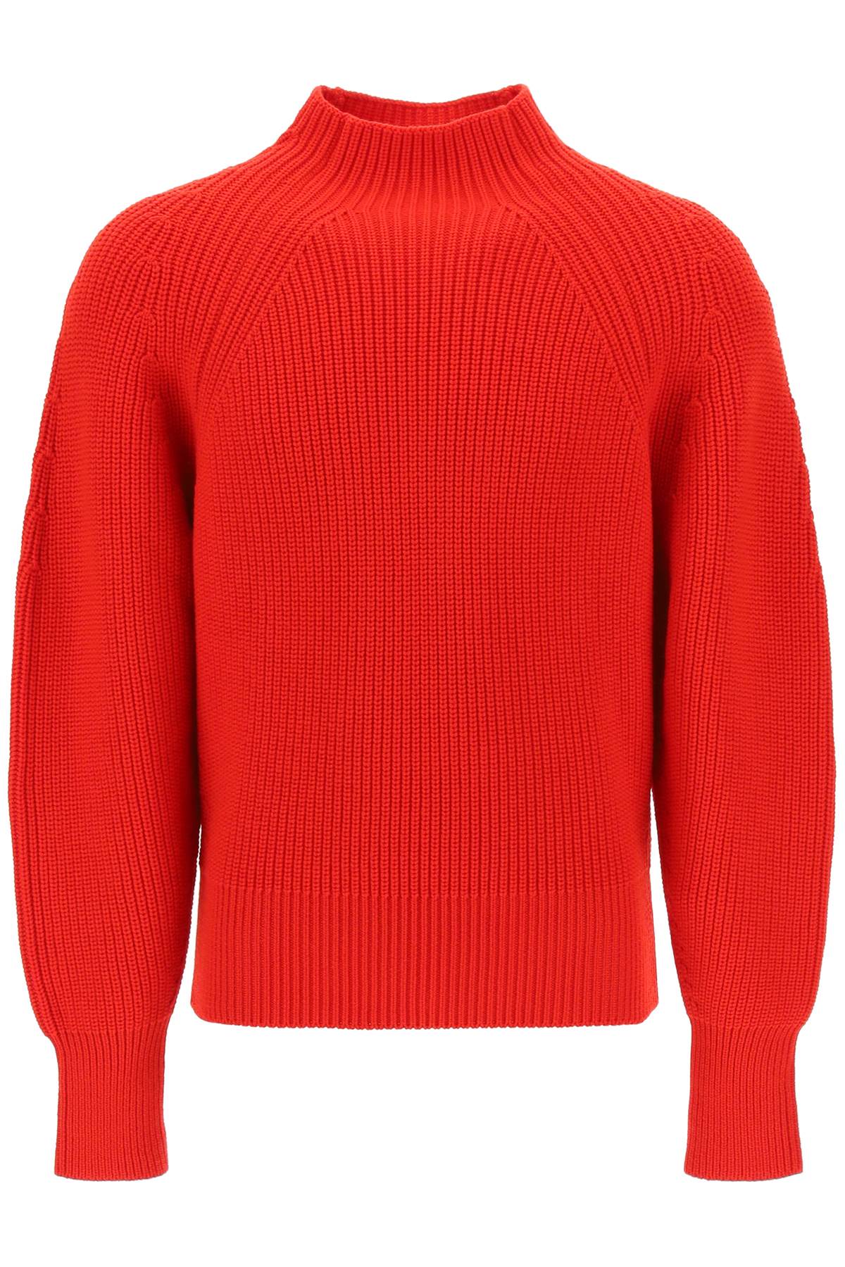 Shop Ferragamo Ribbed Wool Sweater In Red