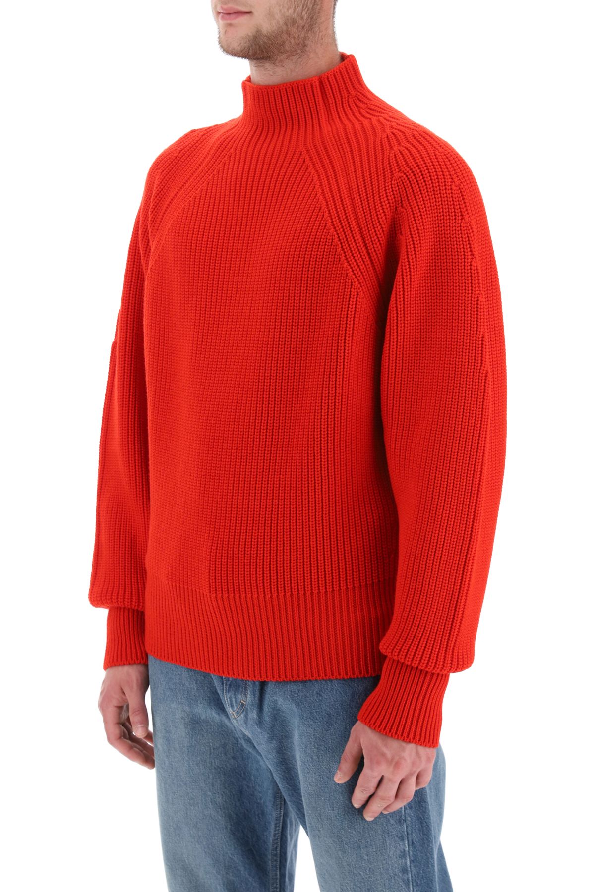 Shop Ferragamo Ribbed Wool Sweater In Red