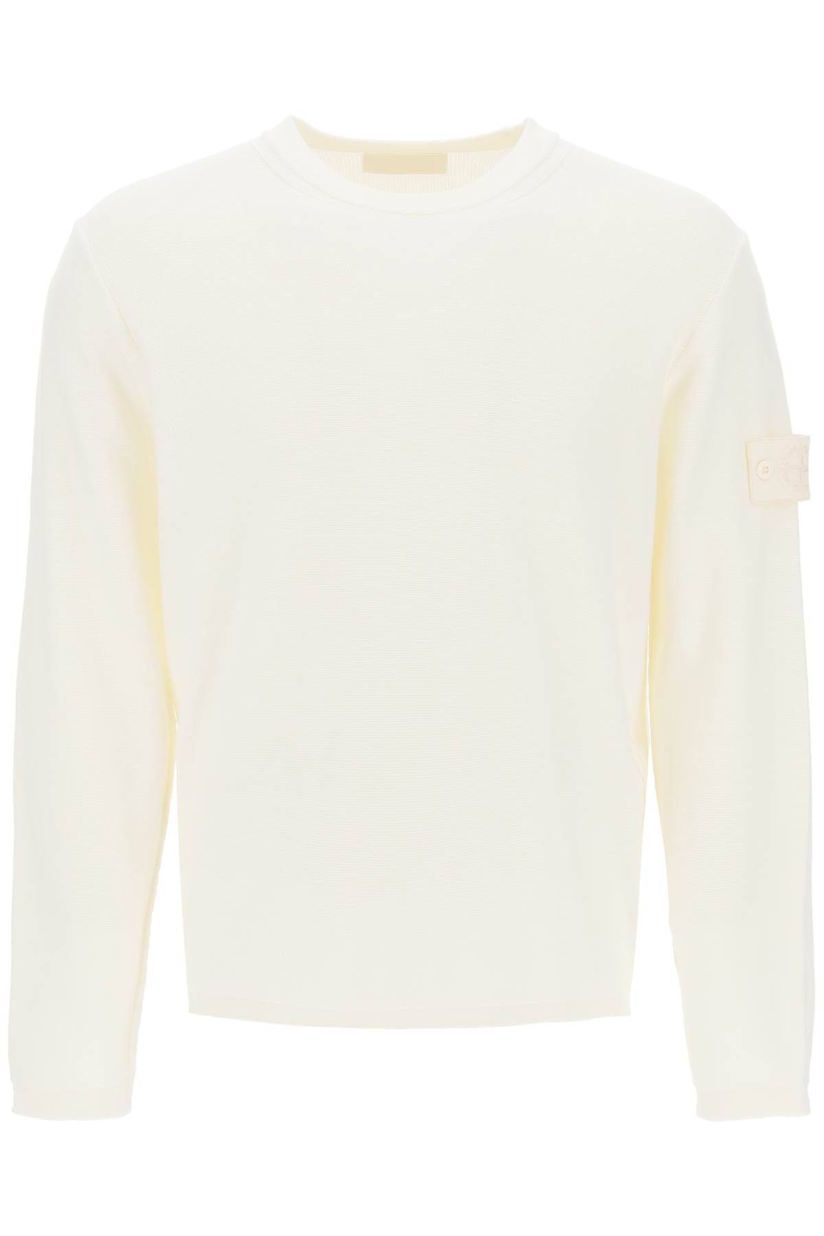 Stone Island Cotton And Cashmere Ghost Piece Pullover In White