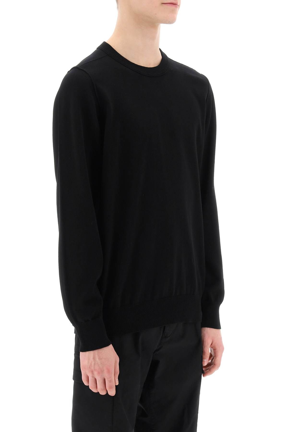 Shop Stone Island Organic Cotton Sweater In Black