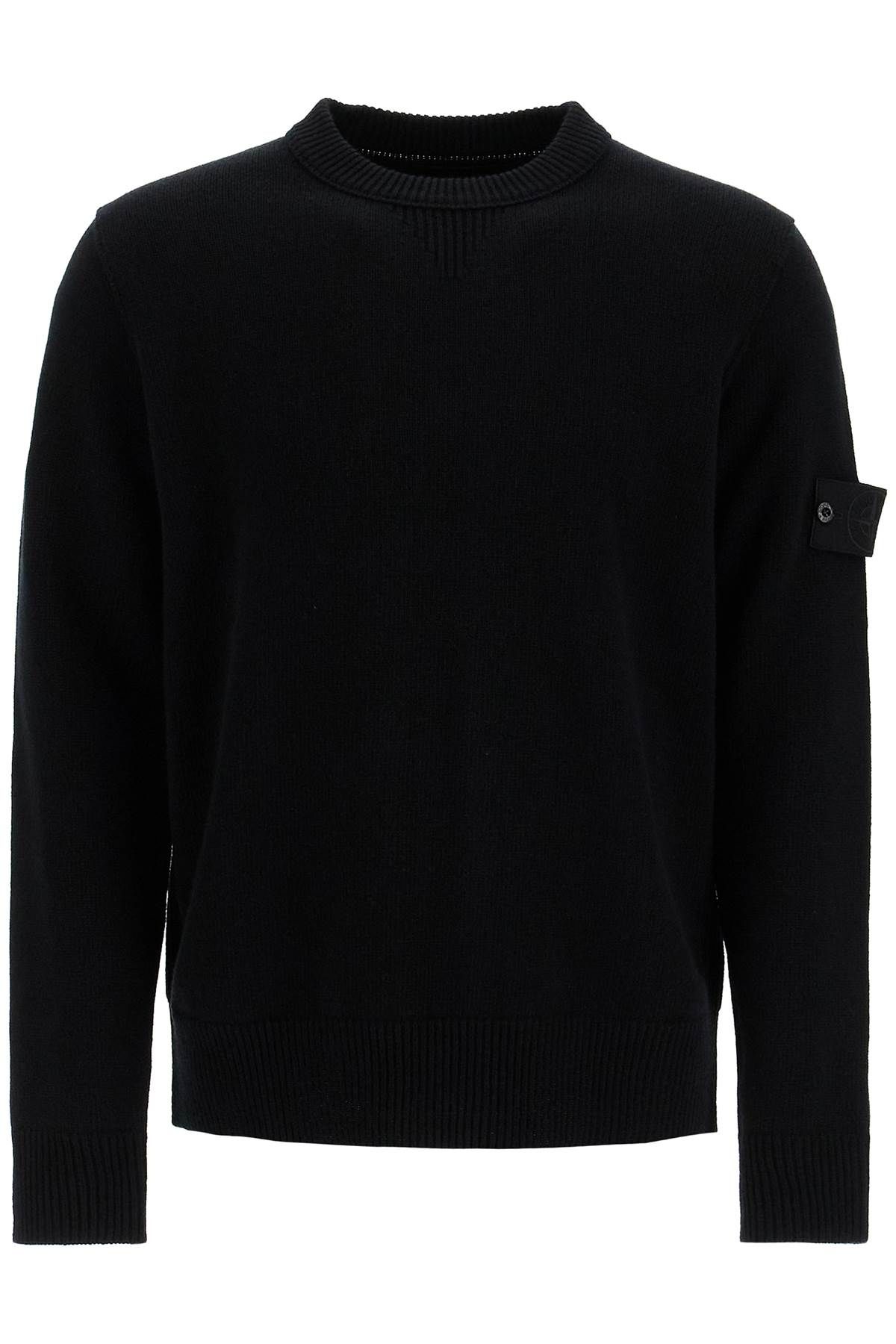 Shop Stone Island 'rws Ghost Wool Crewneck Pul In Black