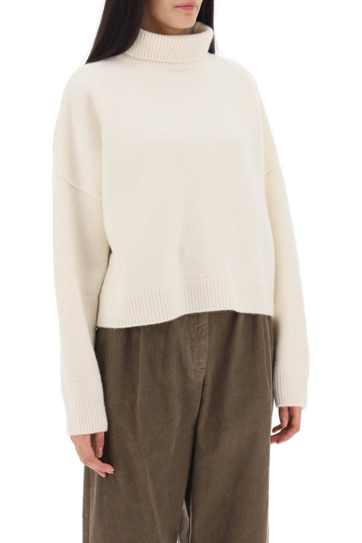 Shop The Row Elio Turtleneck Sweater In White