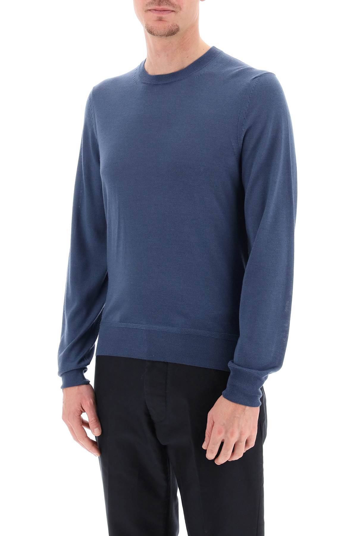 Shop Tom Ford Light Silk-cashmere Sweater In Blue