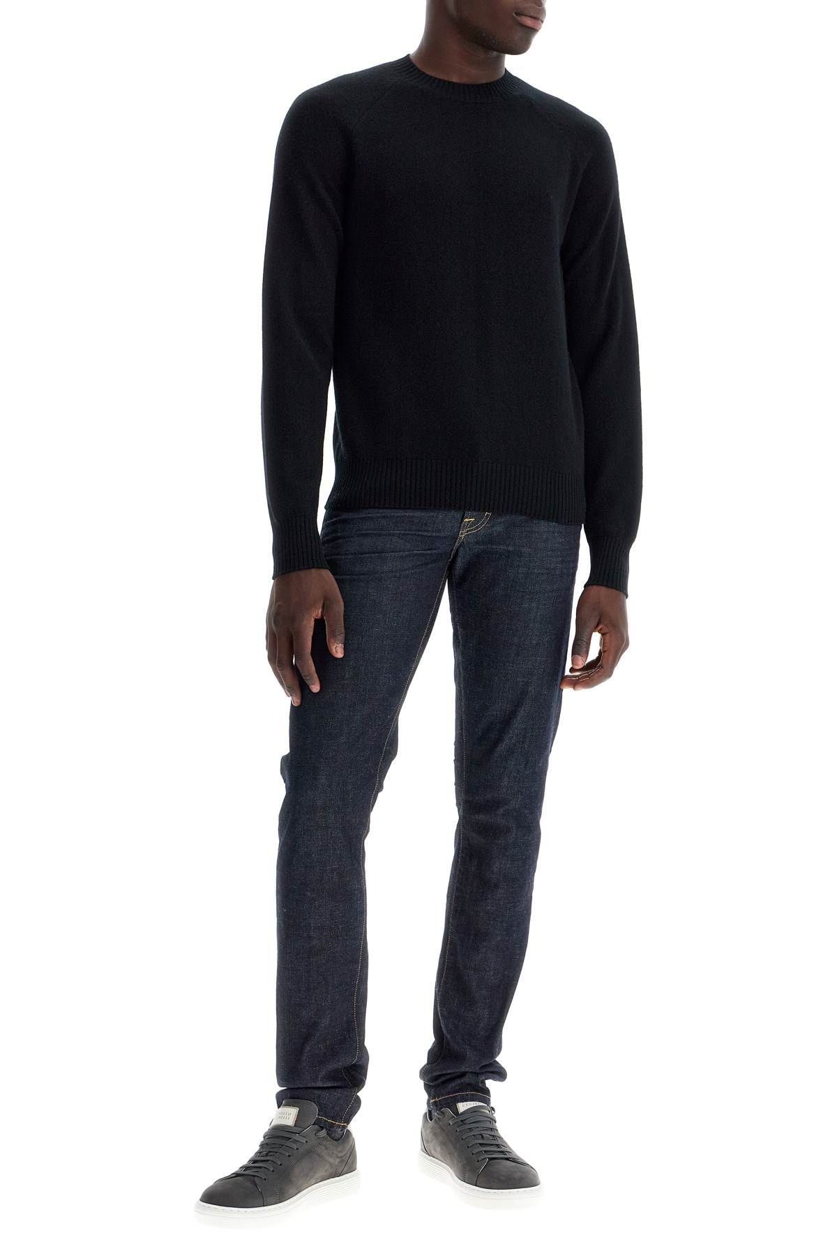 Shop Tom Ford Crewneck Wool And Cashmere Pul In Black