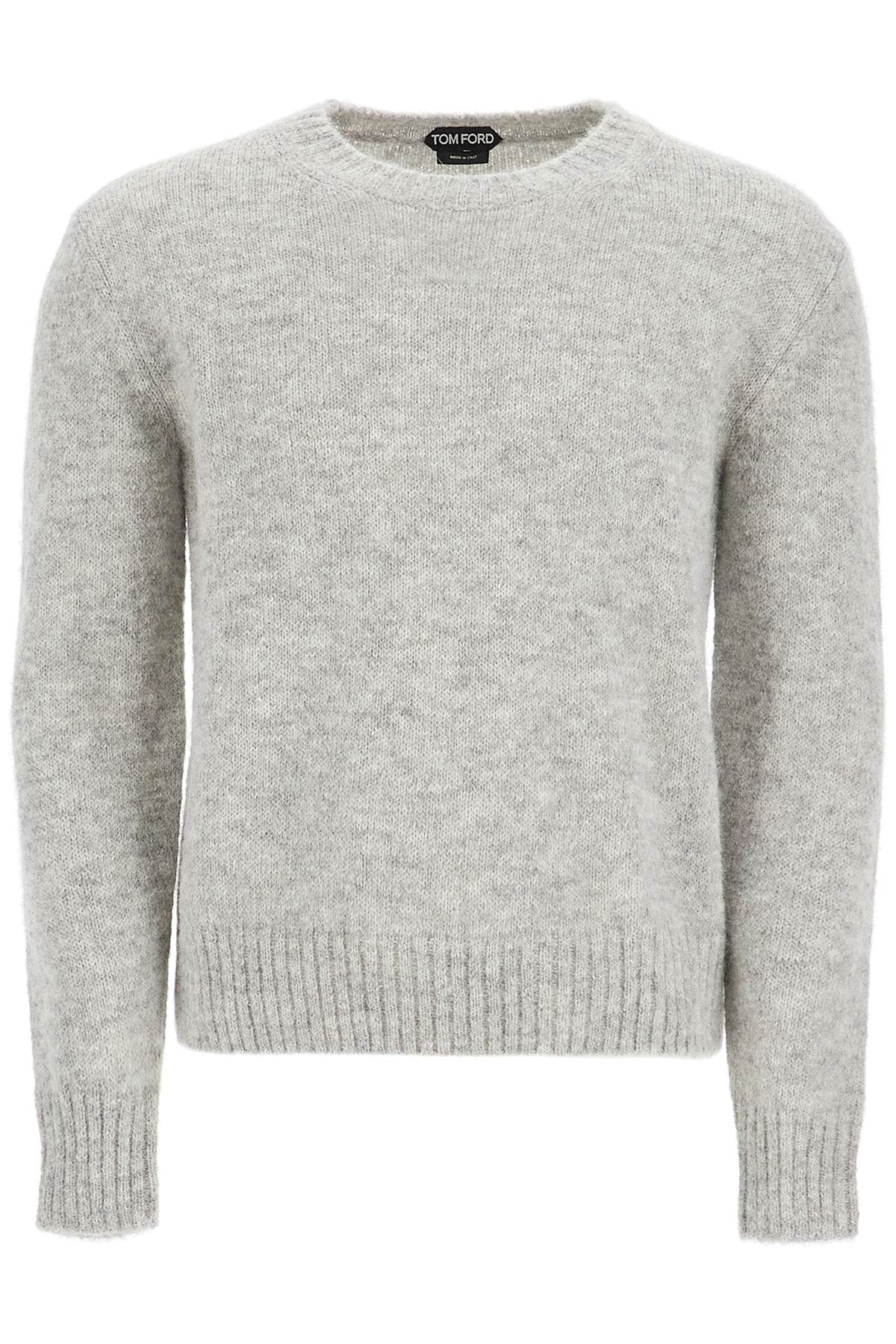 Shop Tom Ford Alpaca Crewneck Pul In Grey