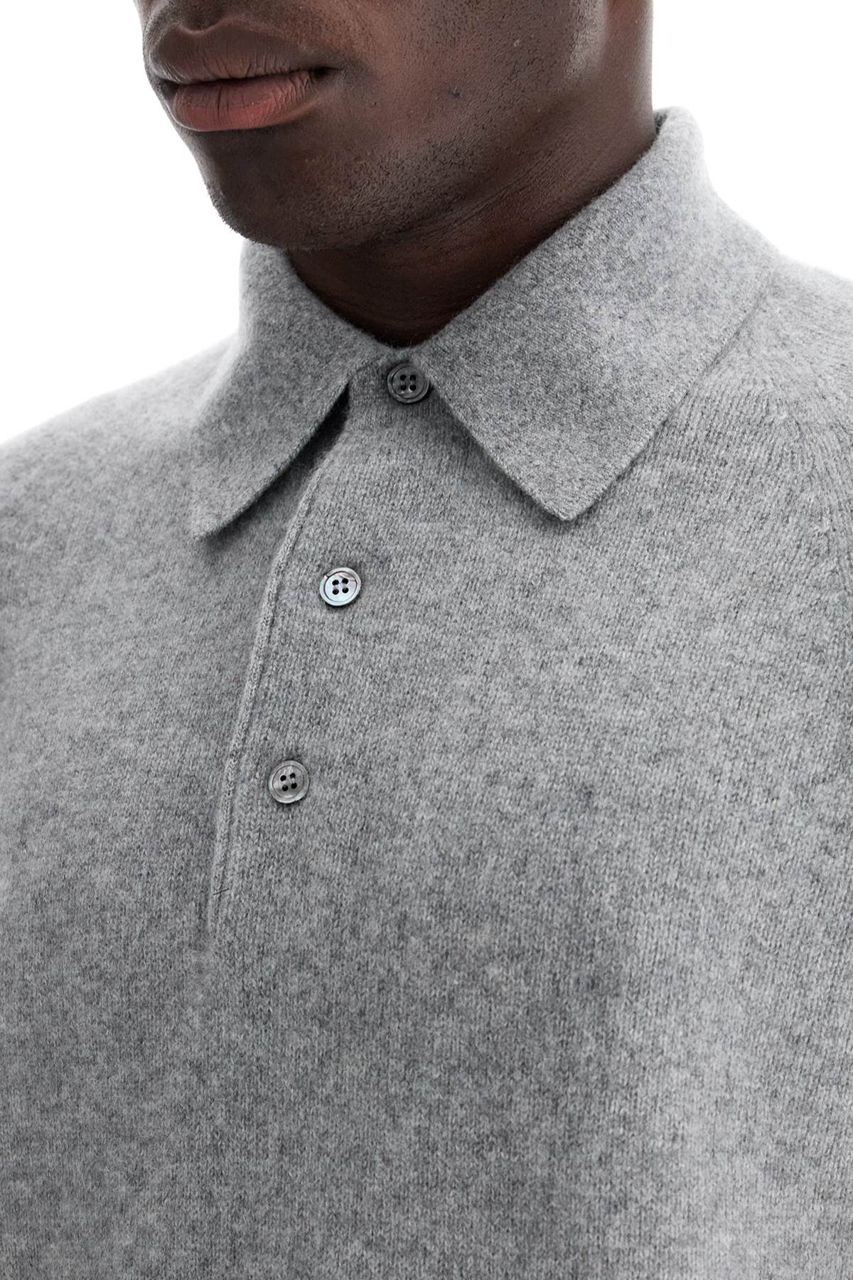 Shop Tom Ford Cashmere Polo-style Pullover In Grey