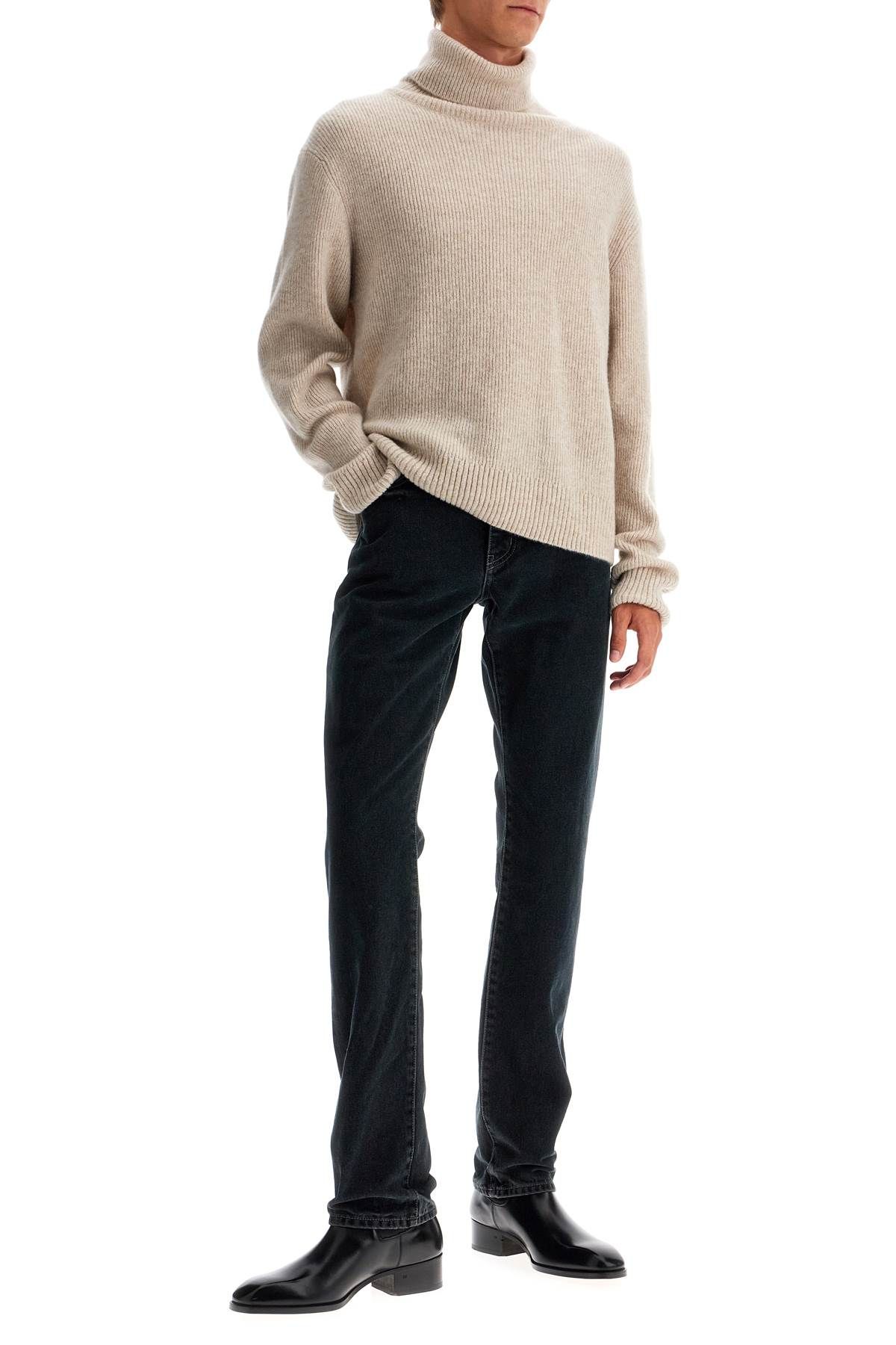 Shop Tom Ford Cashmere And Silk Turtleneck Sweater In Beige