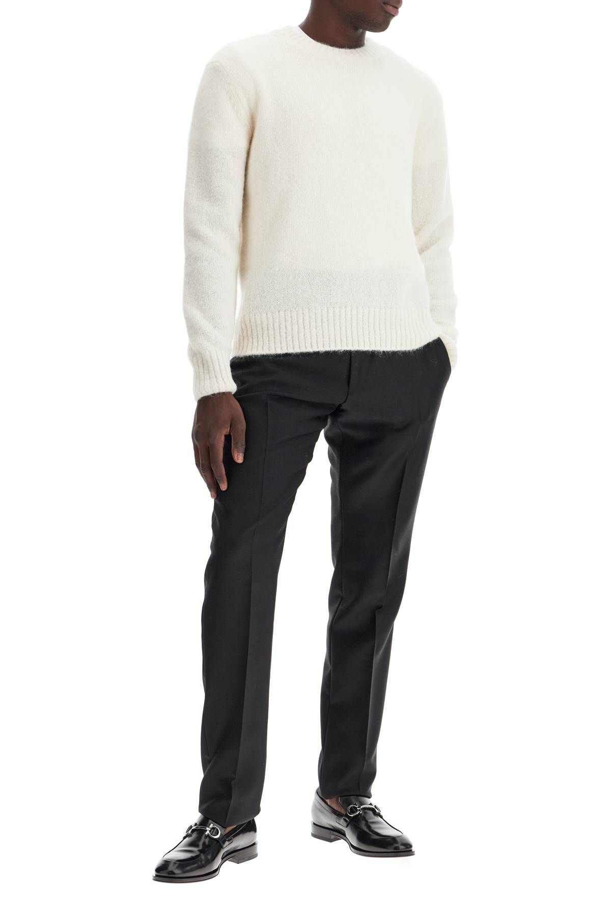 Shop Tom Ford Alpaca Crewneck Pul In Black