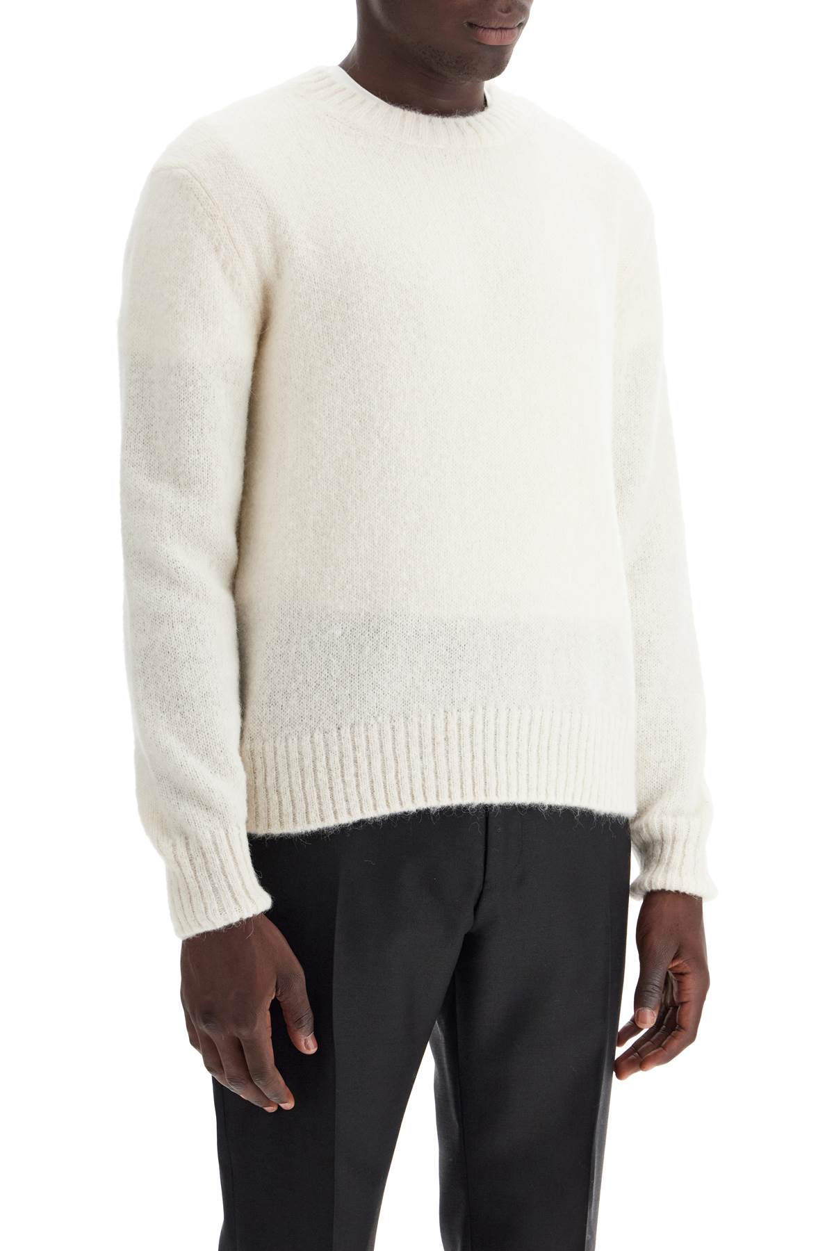 Shop Tom Ford Alpaca Crewneck Pul In Black