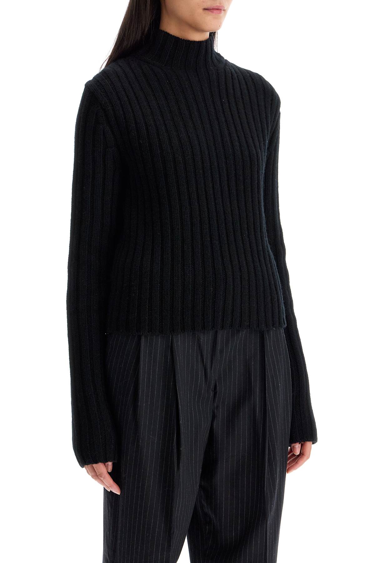 Shop Totême Bed Wool And Cashmere Petite Sweater In Black