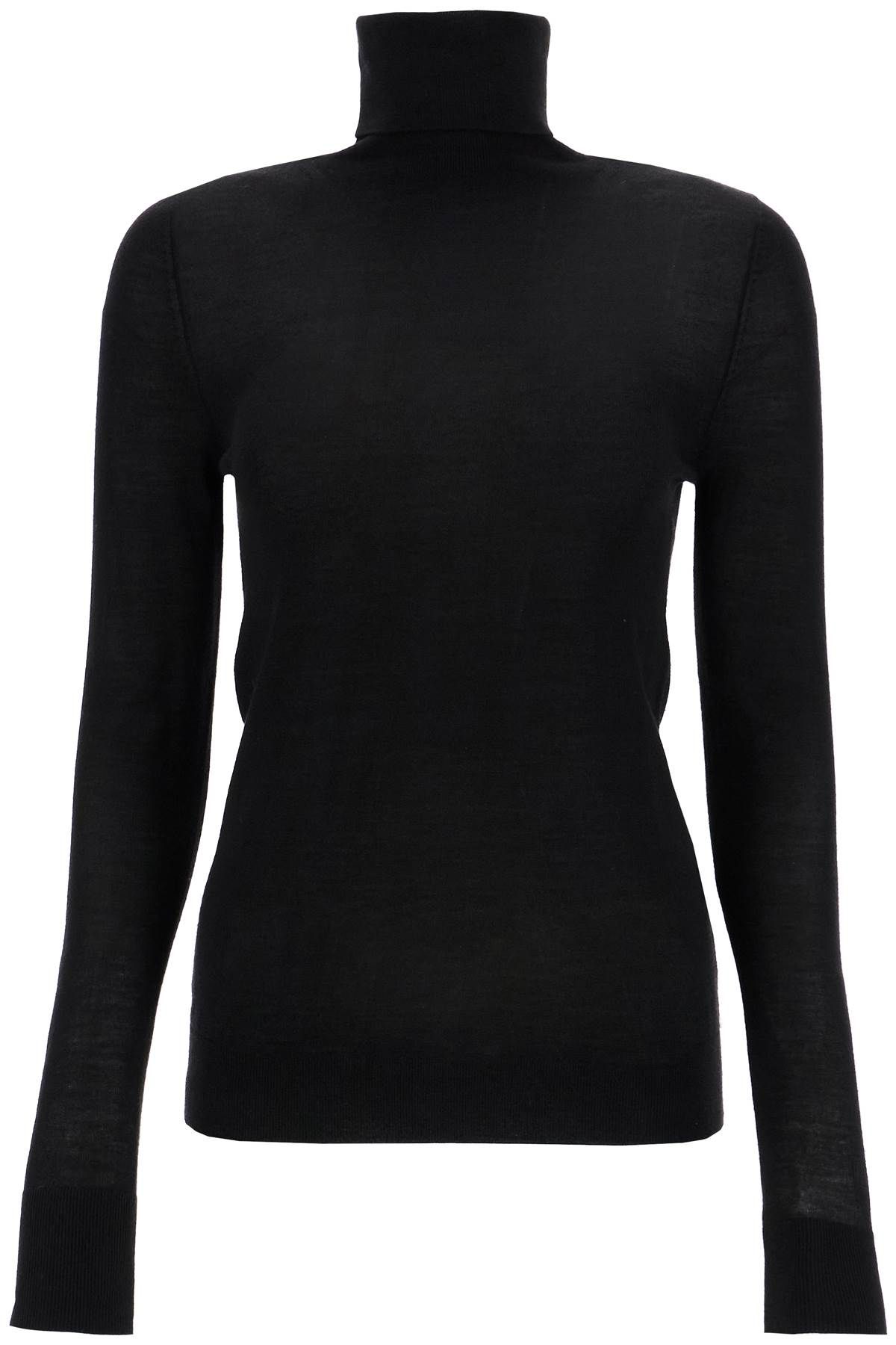 Totême Lightweight Wool And Silk Dolcev In Black