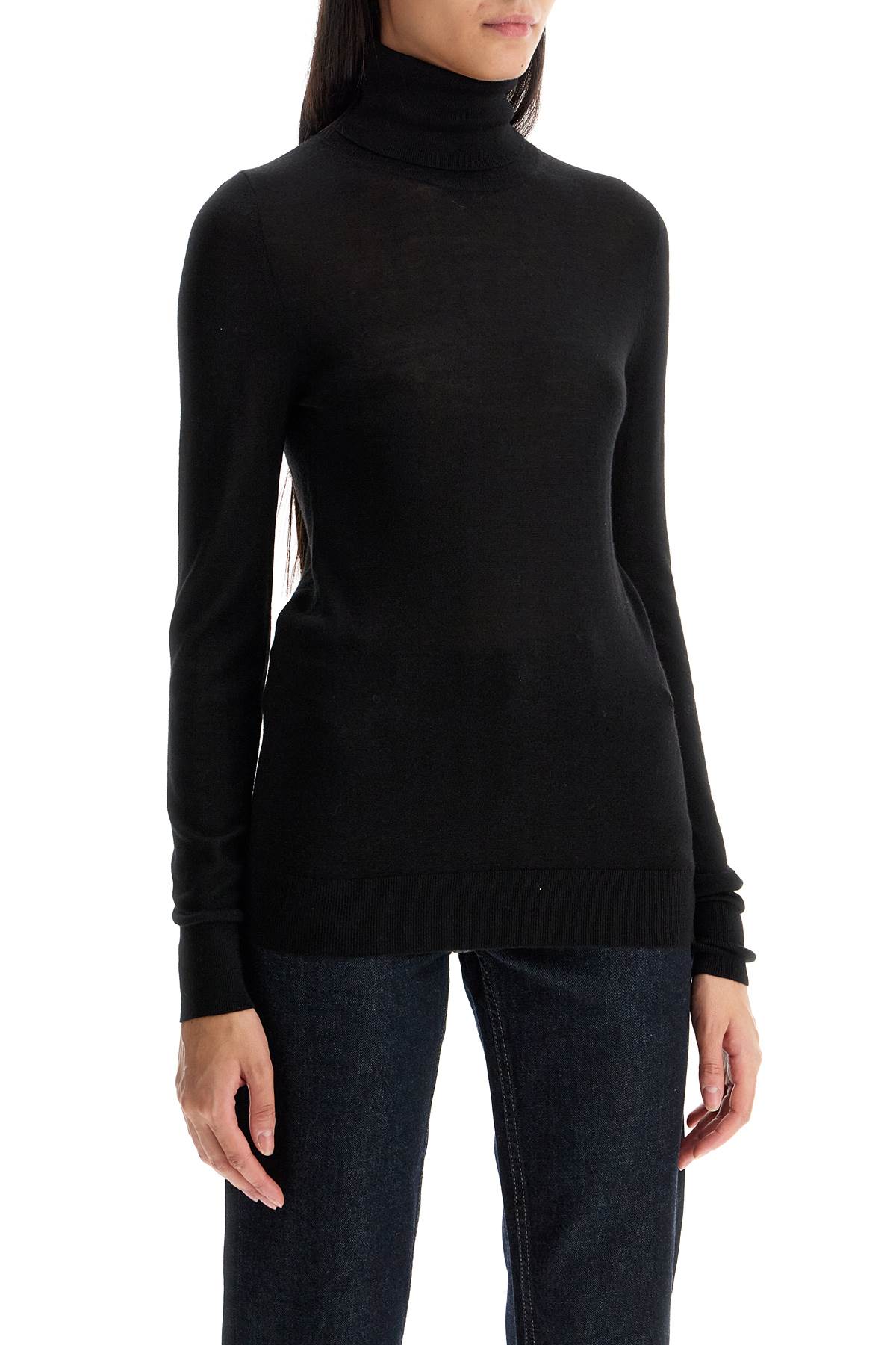 Shop Totême Lightweight Wool And Silk Dolcev In Black