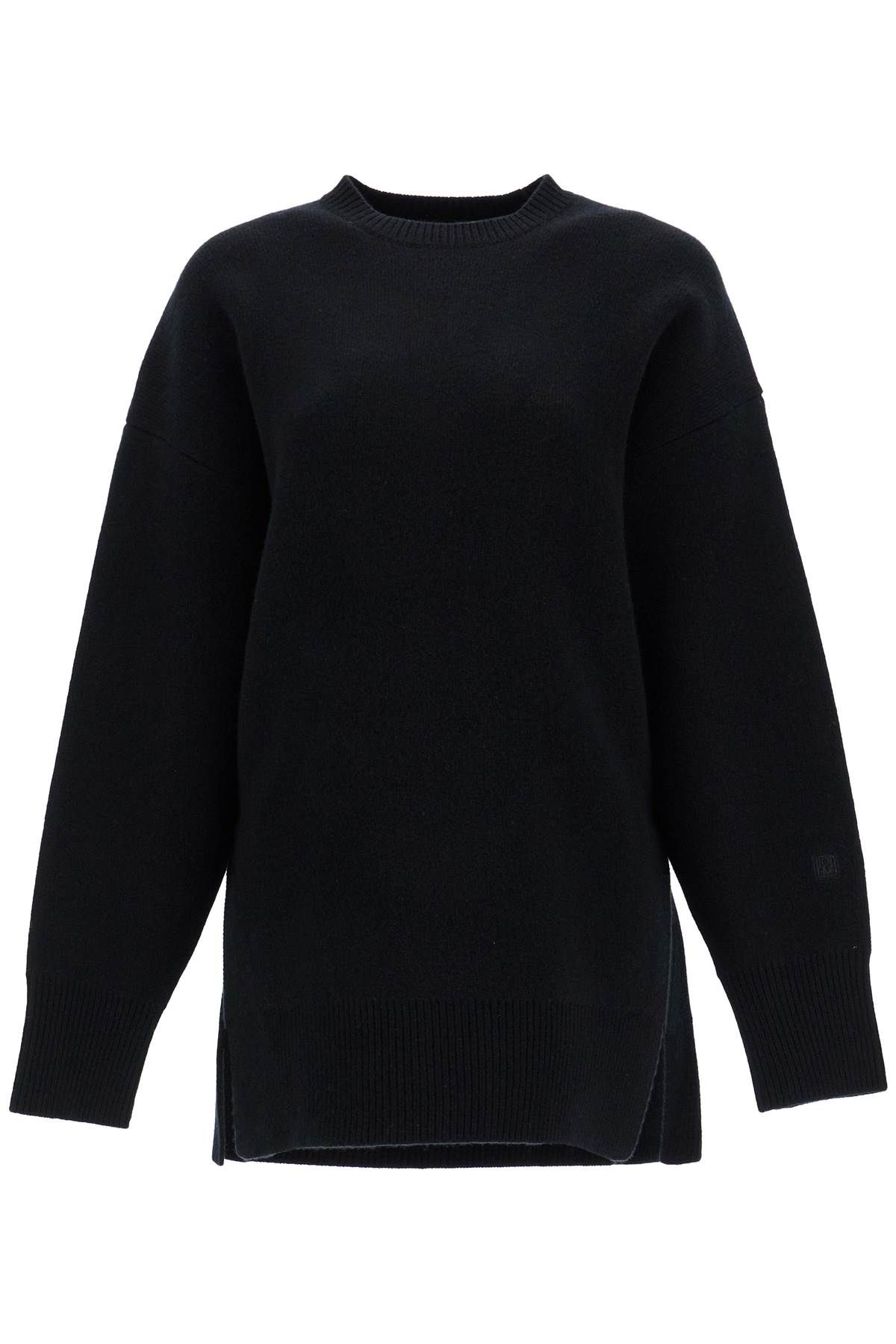 Totême Oversized Black Wool And Cashmere Sweater