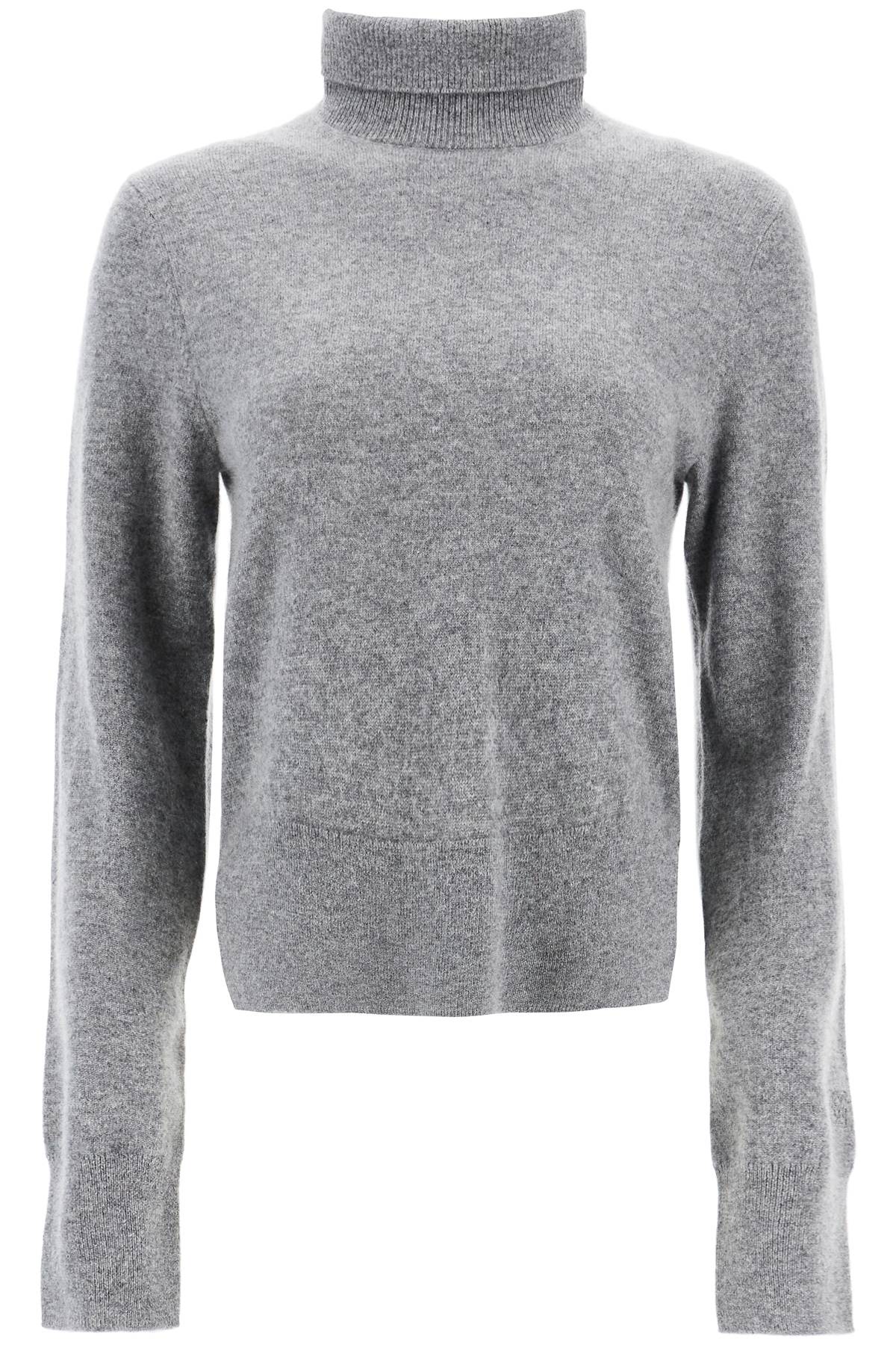 Shop Totême Short Cashmere Sweater "d In Grey