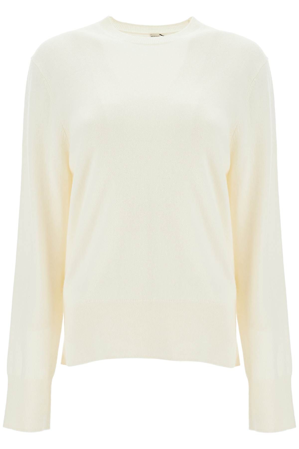 Shop Totême Crew-neck Cashmere Knit In White