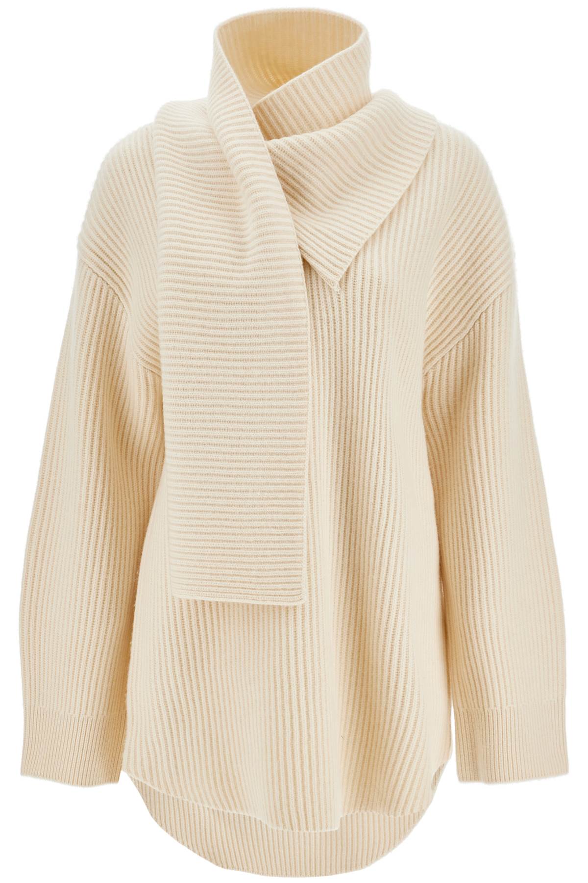 Totême Sweater With Scarf In White