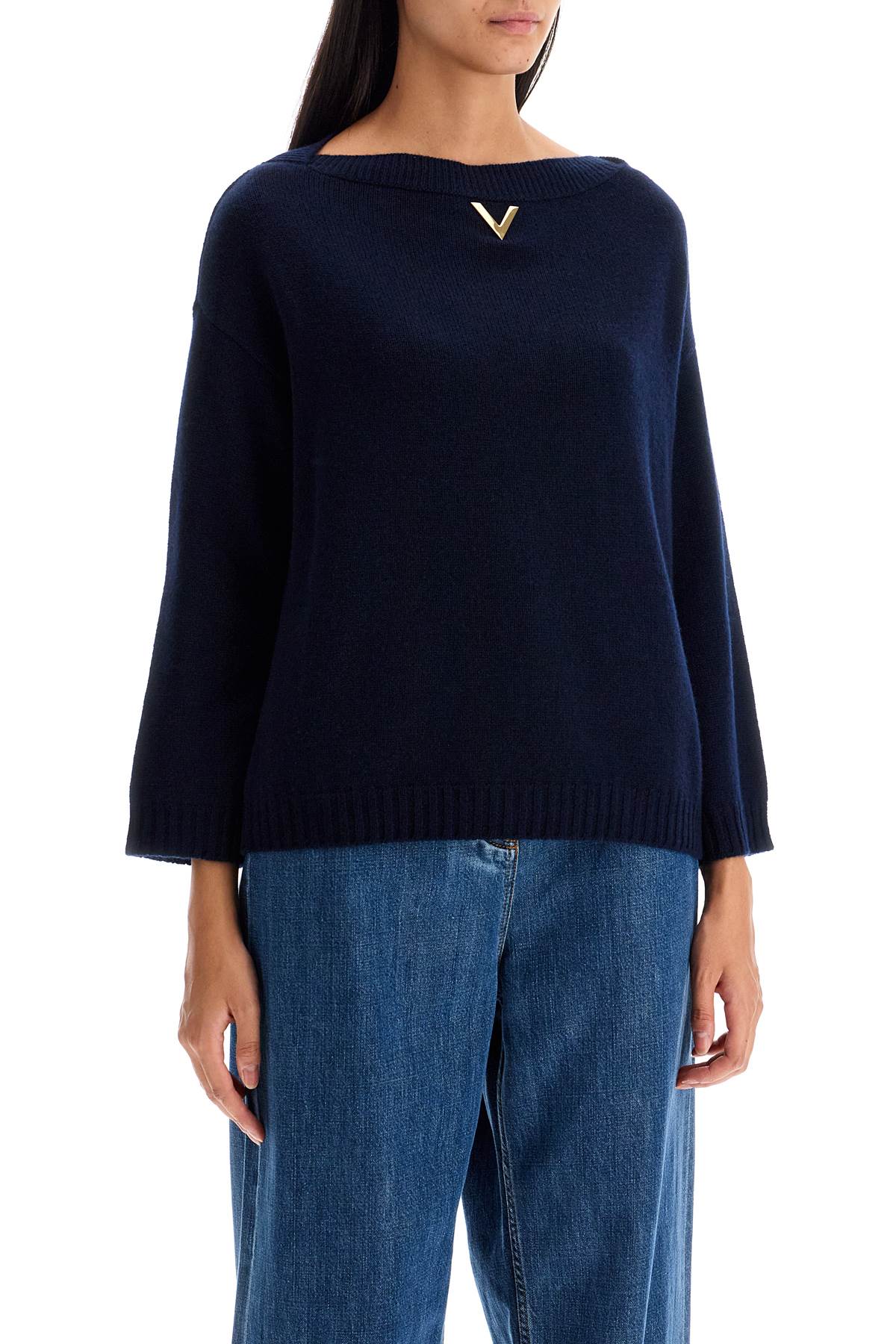 Shop Valentino 'oversized Cashmere In Blue