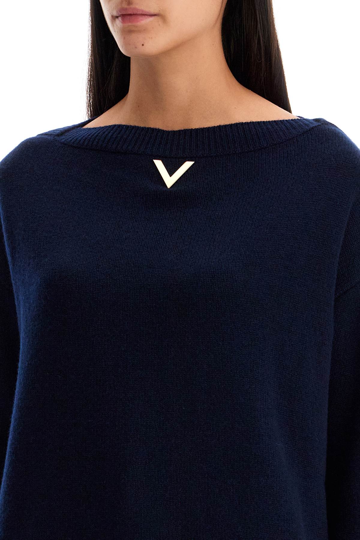 Shop Valentino 'oversized Cashmere In Blue