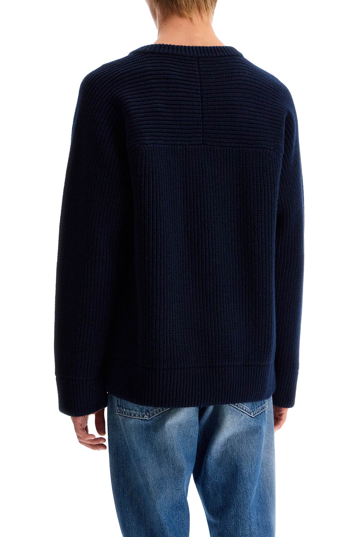 Shop Valentino Wool Crewneck Pullover In Blue