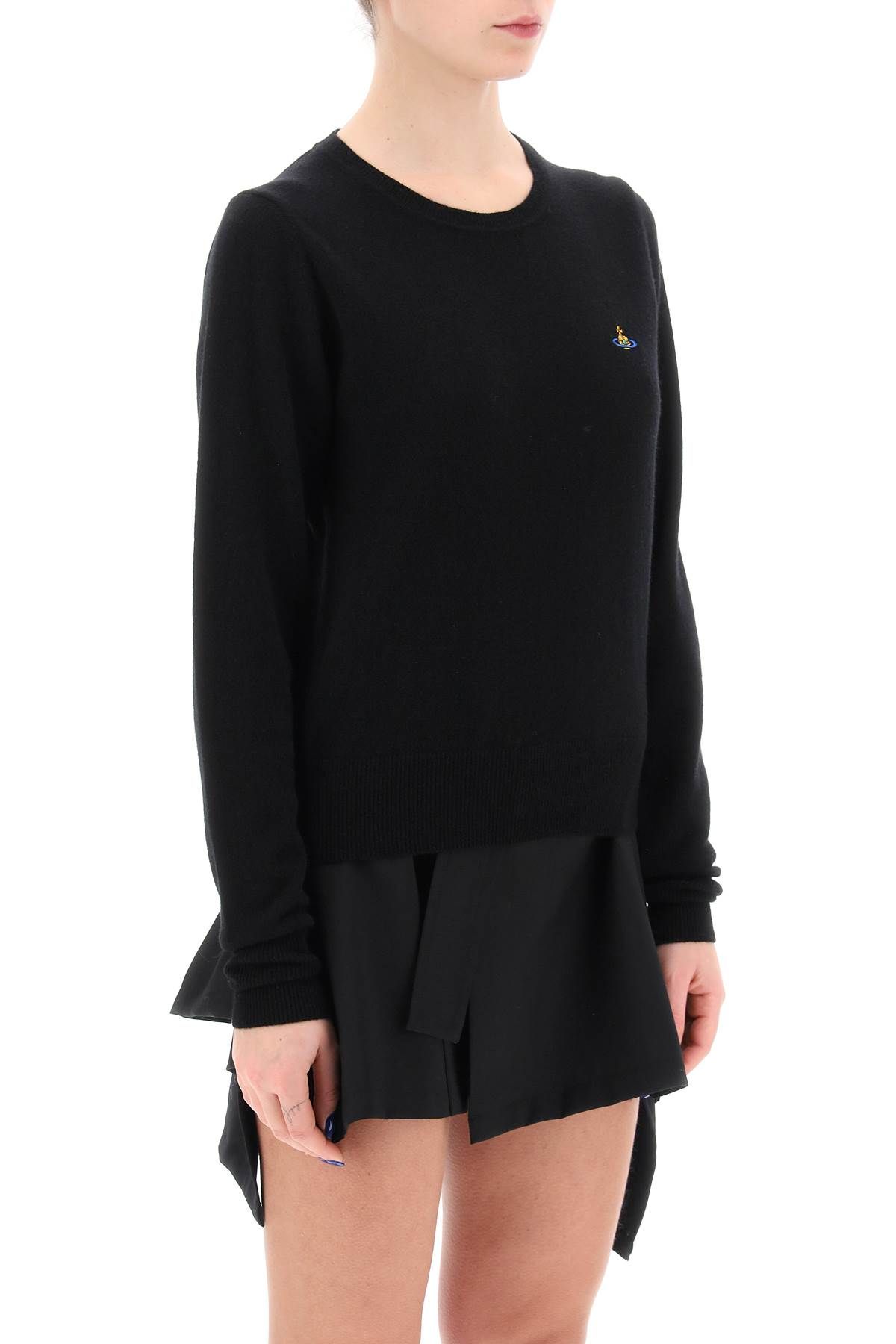 Shop Vivienne Westwood Bea Cardigan With Logo Embroidery In Black