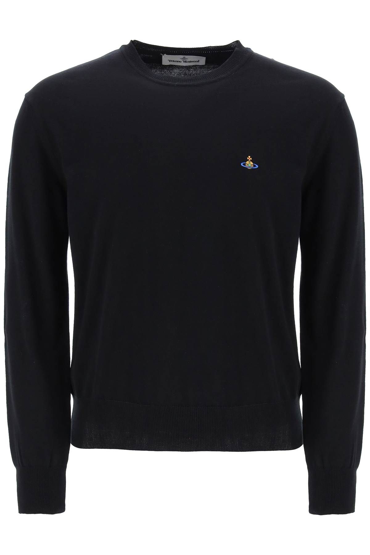 Shop Vivienne Westwood Cotton Alex Pullover Sweater In Black
