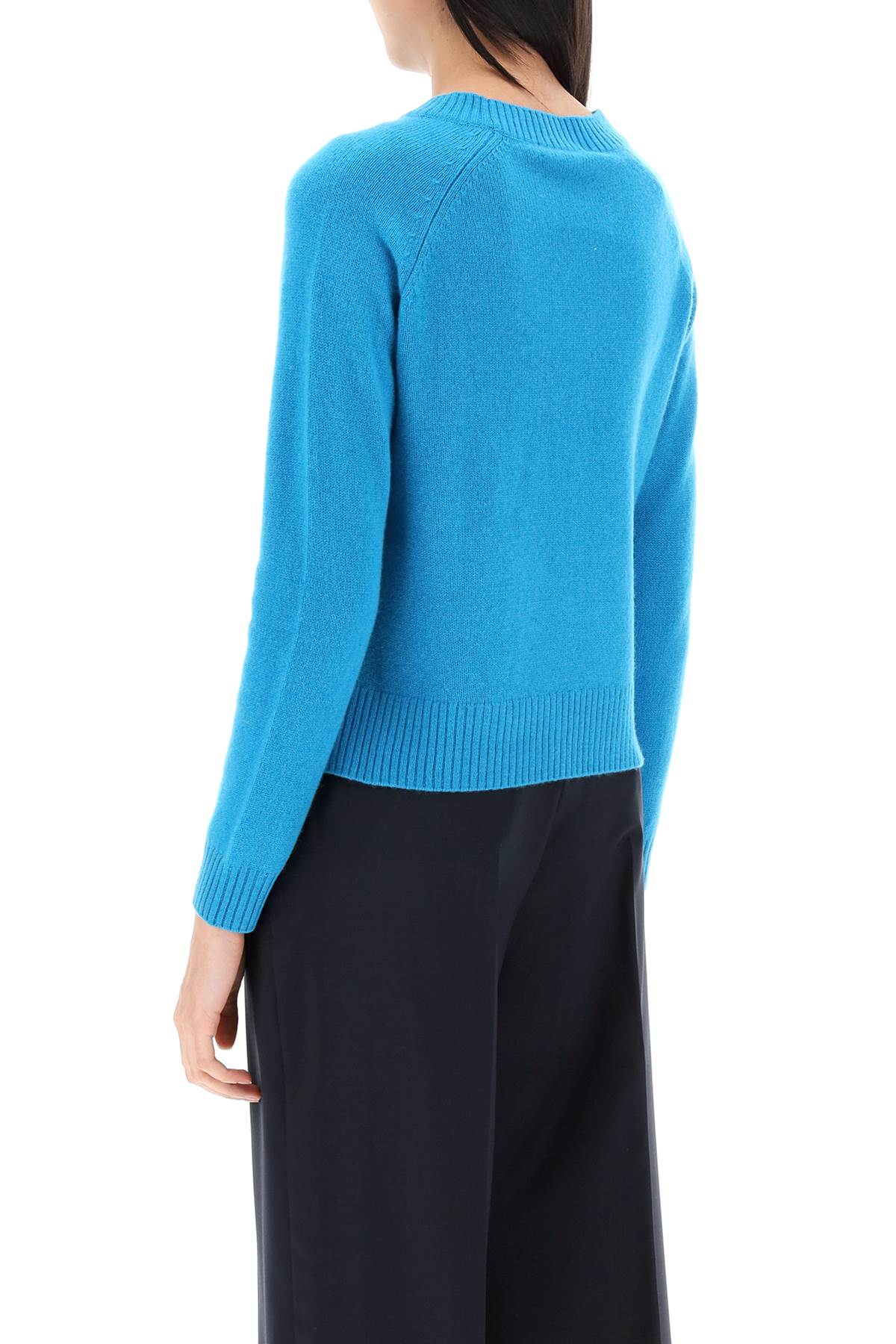Shop Weekend Max Mara Scatola Cashmere Sweater In Light Blue