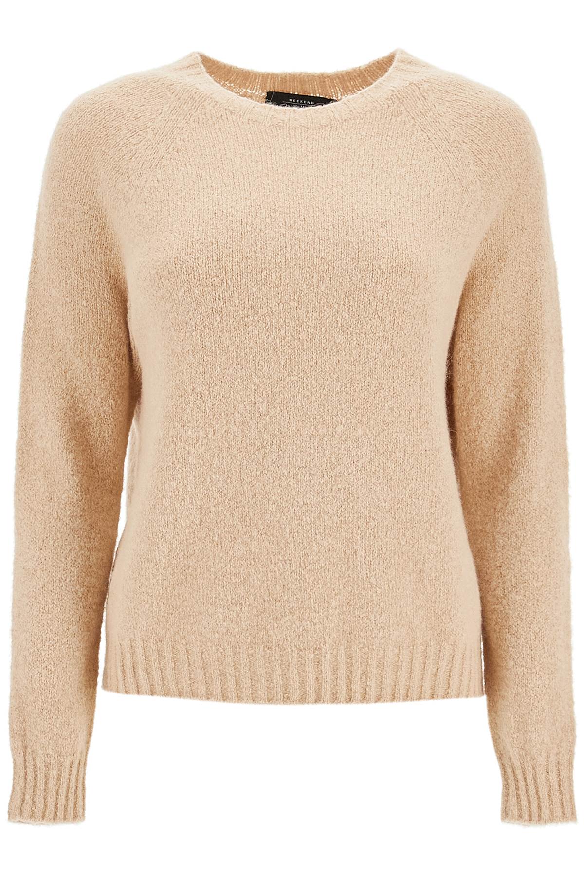 Shop Weekend Max Mara "alpaca Blend Icy In Beige