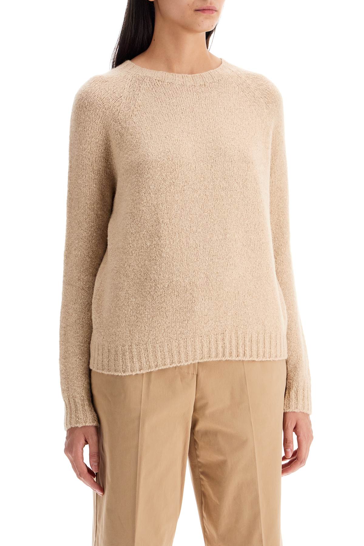 Shop Weekend Max Mara "alpaca Blend Icy In Beige