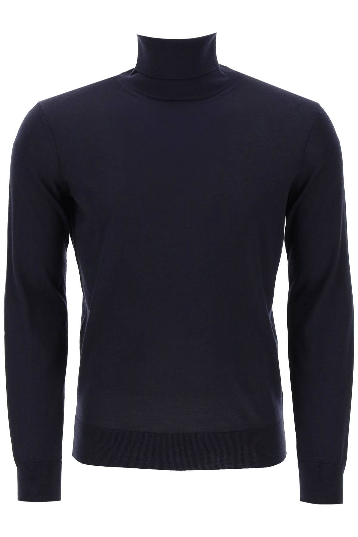 Zegna Men's Casheta Cashmere-silk Turtleneck Sweater In Blue
