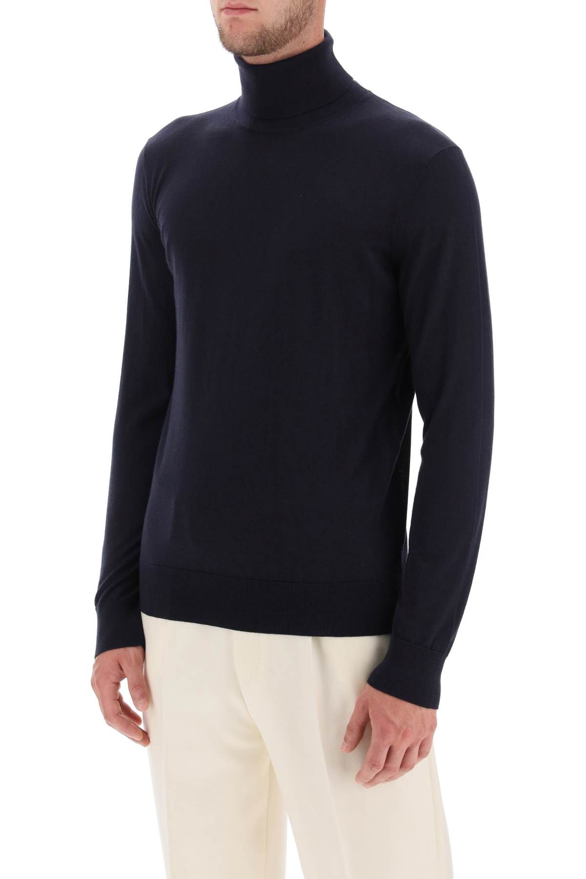 Shop Zegna Cashseta Turtleneck Sweater In Blue