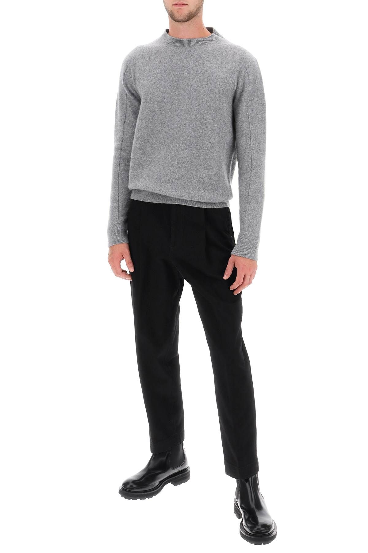 Shop Zegna Wool Cashmere Sweater In Grey