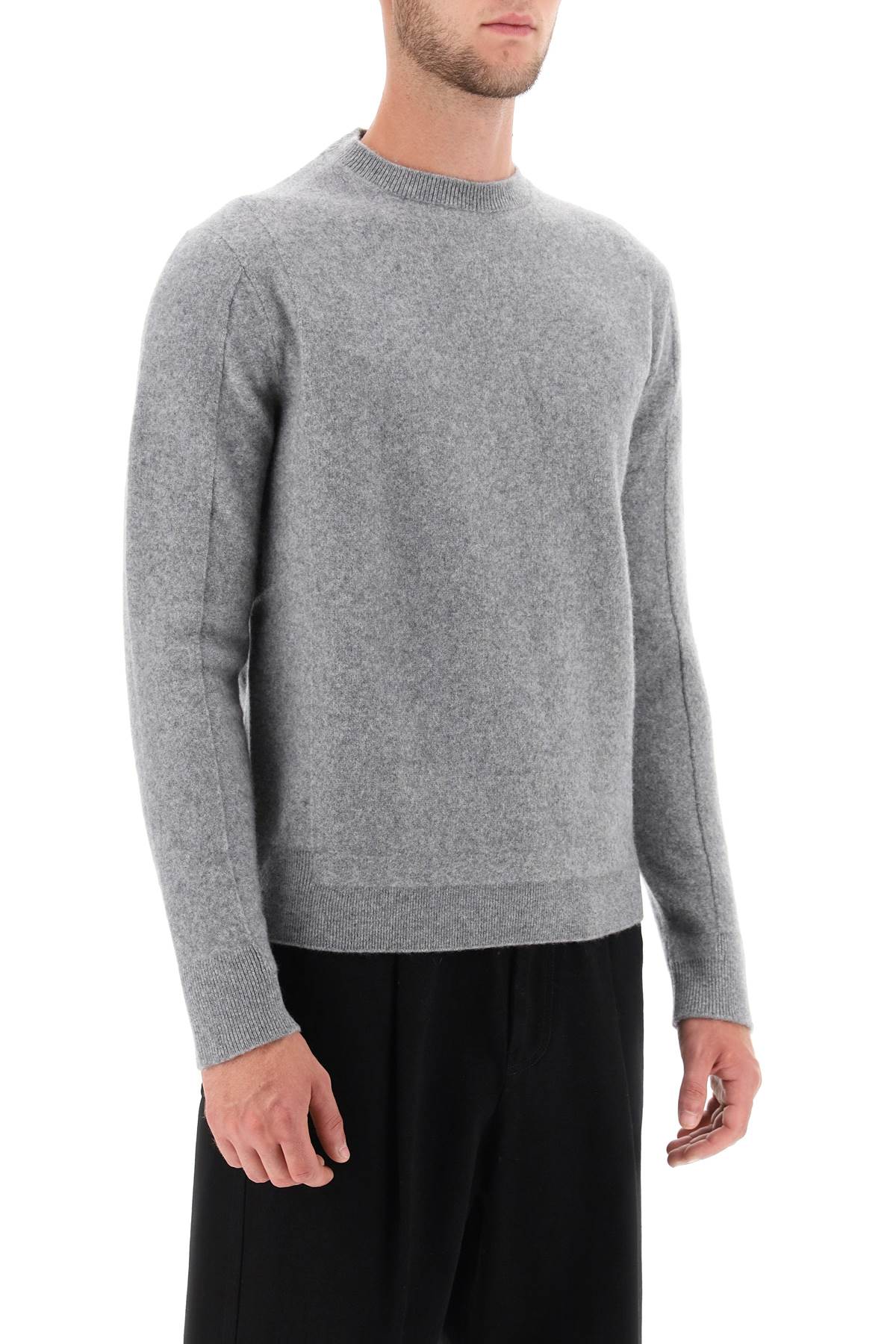 Shop Zegna Wool Cashmere Sweater In Grey