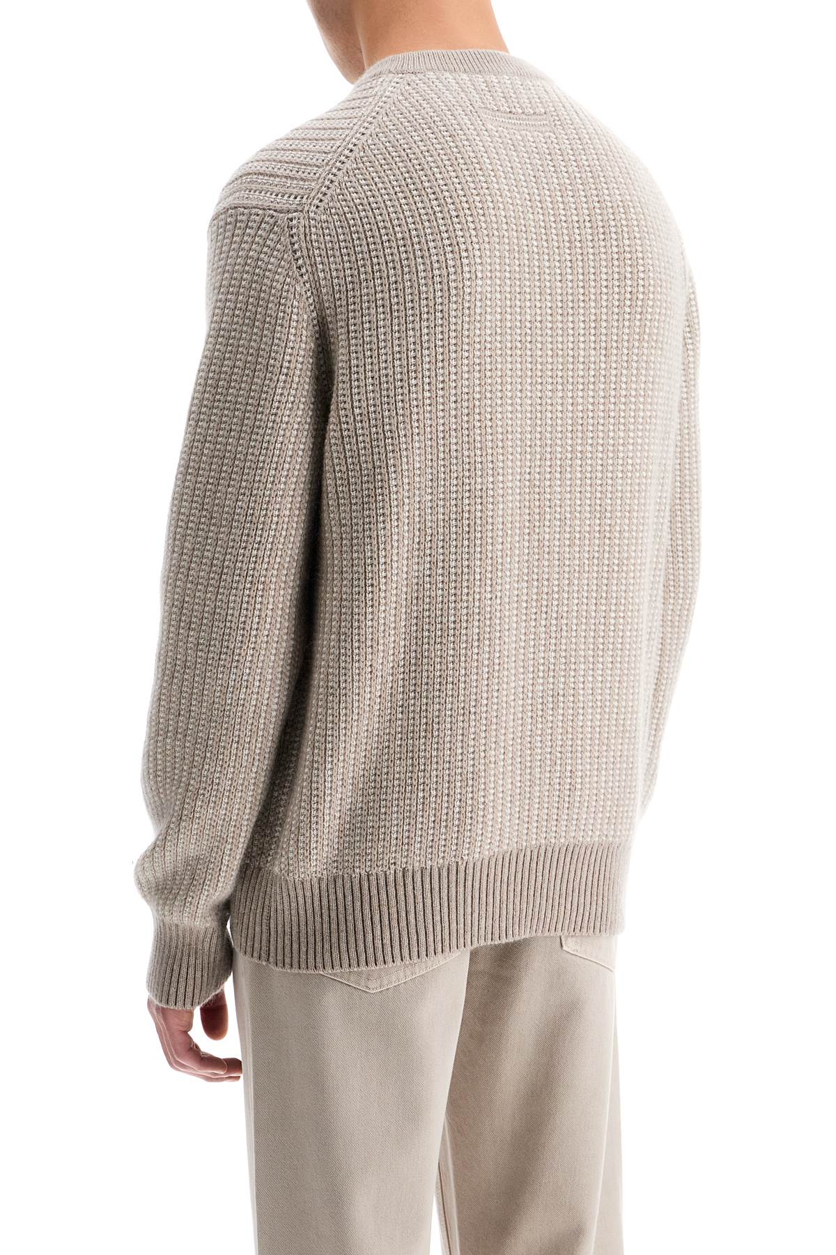 Shop Zegna Cashmere And Mohair Sweater In Beige