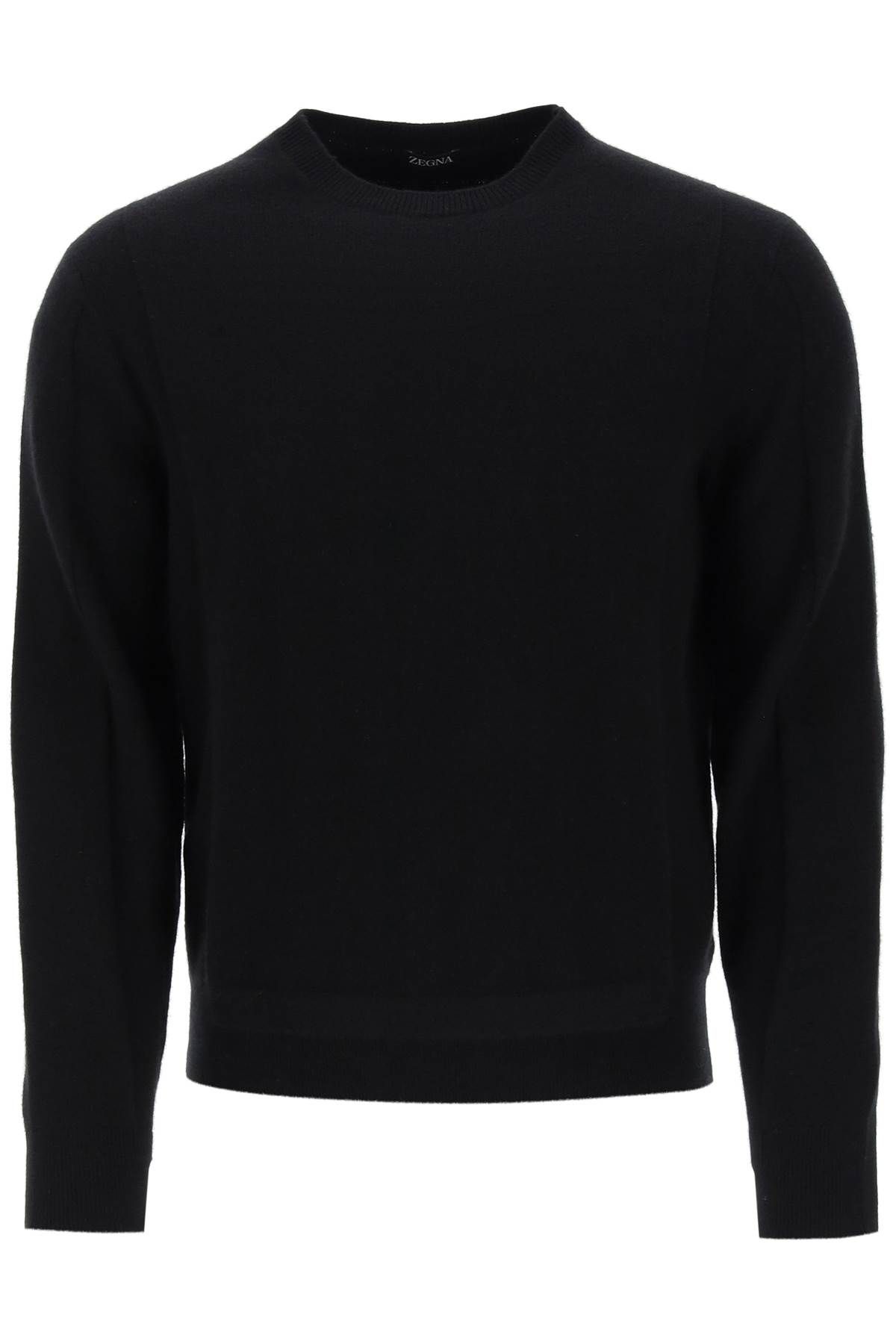 Shop Zegna Wool Cashmere Sweater In Black