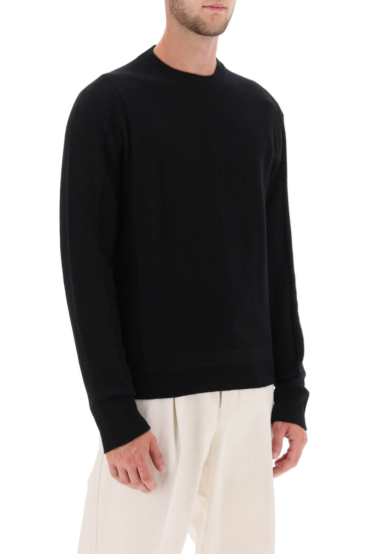 Shop Zegna Wool Cashmere Sweater In Black