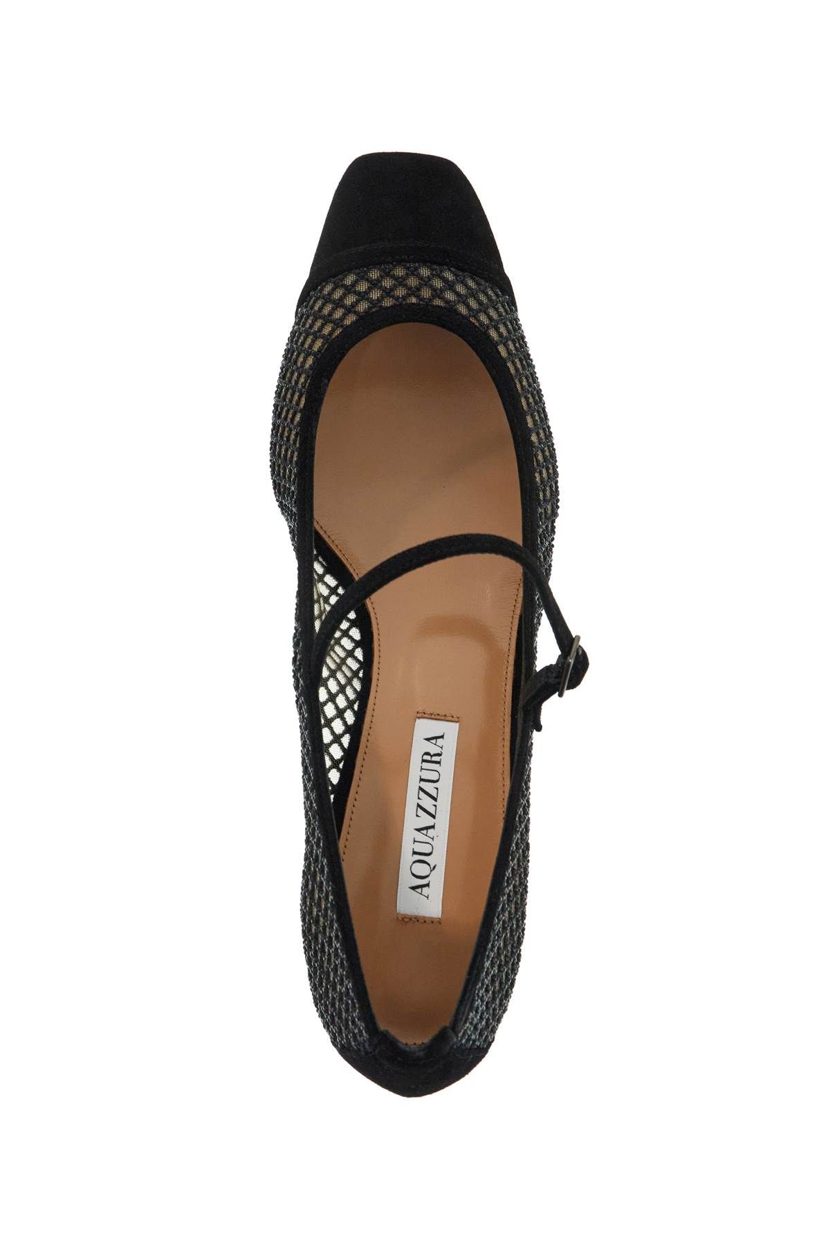 Shop Aquazzura Crystal Mayor Dã©collet In Black