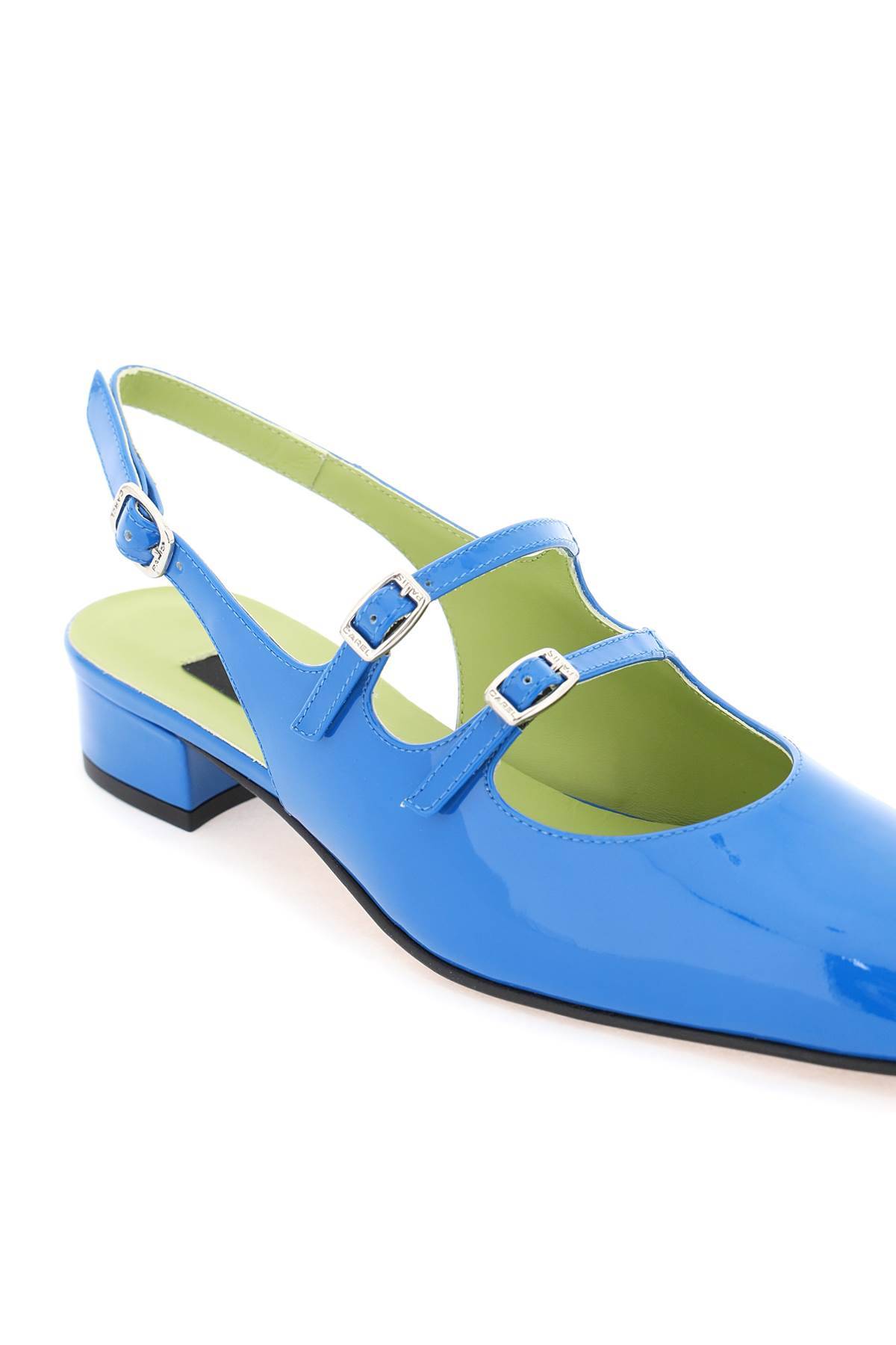 Shop Carel Patent Leather Pêche Slingback Mary Jane In Blue