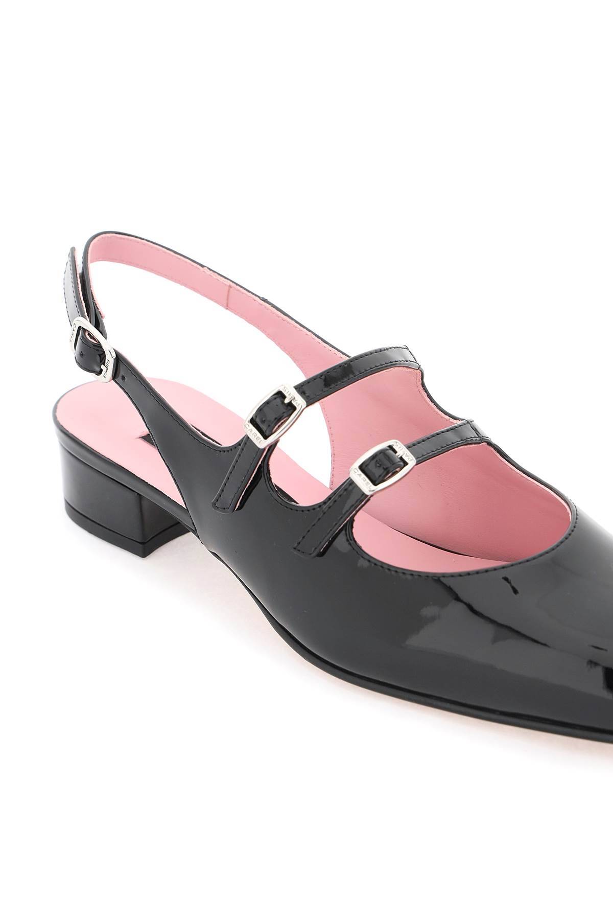 Shop Carel Patent Leather Pêche Slingback Mary Jane In Black