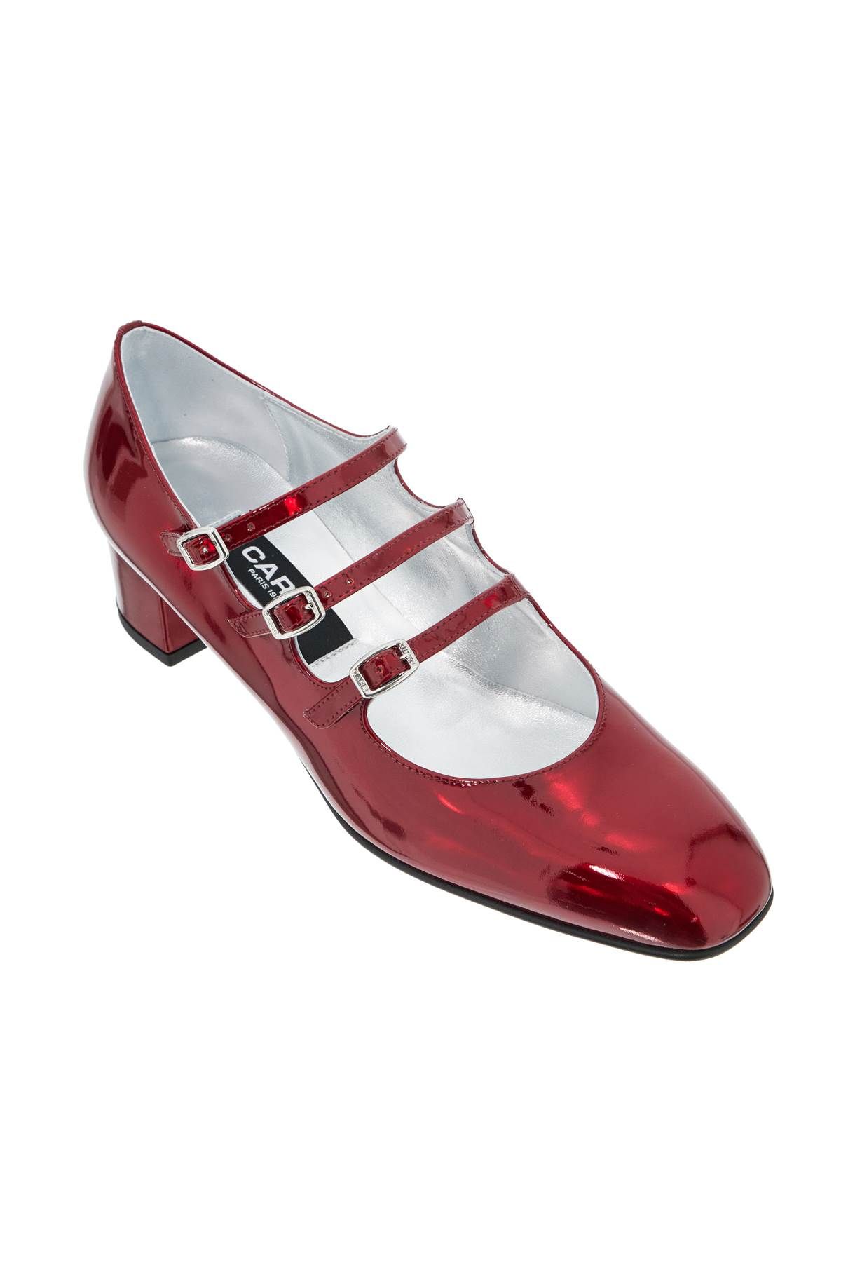 Shop Carel 'metallic Mary Jane K In Red