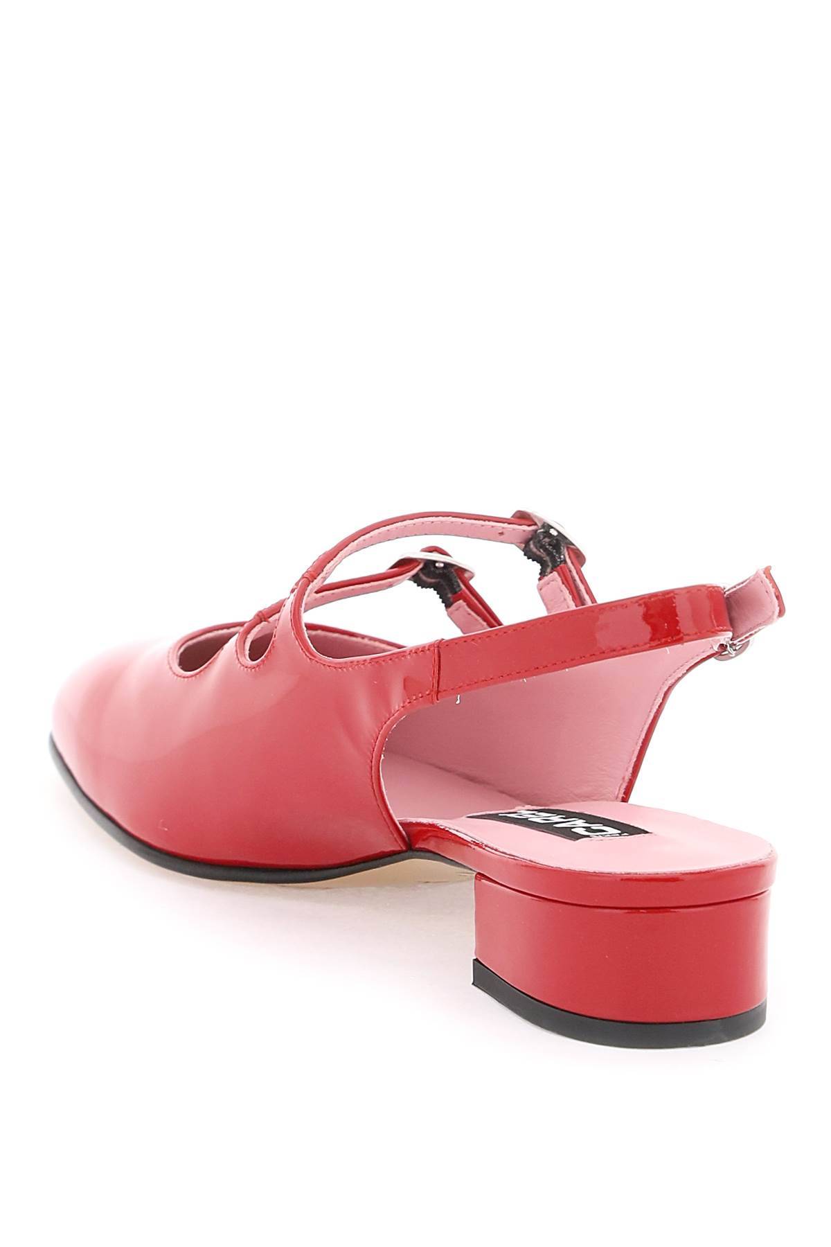 Shop Carel Patent Leather Pêche Slingback Mary Jane In Red