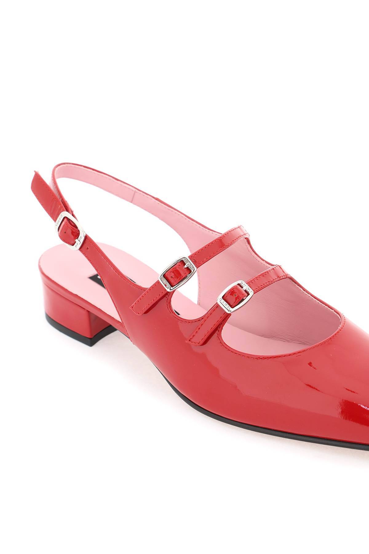 Shop Carel Patent Leather Pêche Slingback Mary Jane In Red