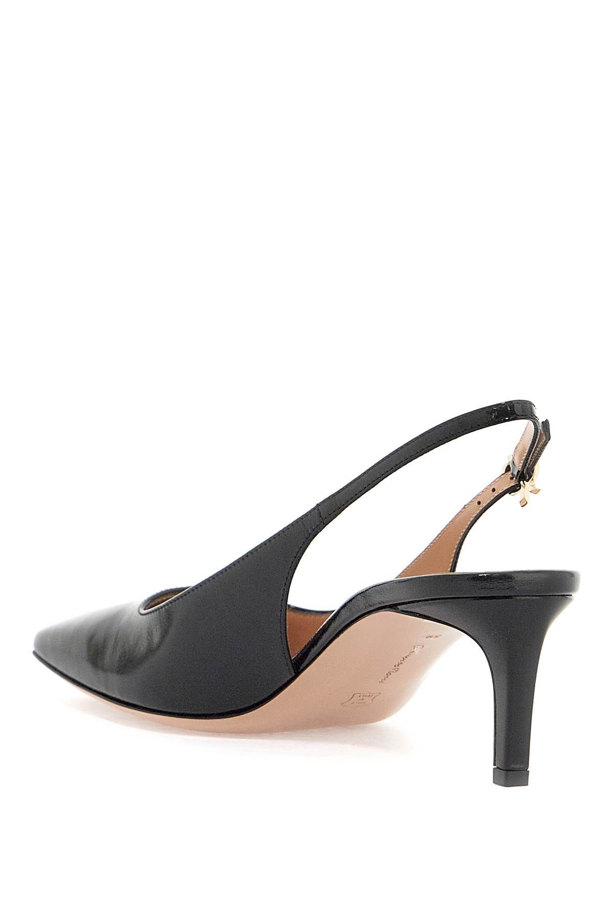 Shop Gianvito Rossi Slingback Décol In Black