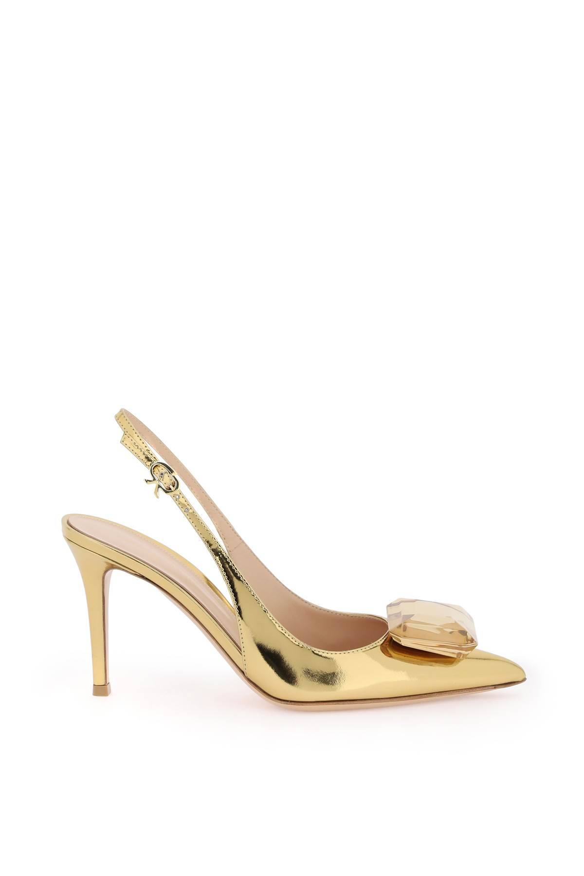 Gianvito Rossi Jaipur Slingback Pumps In Gold